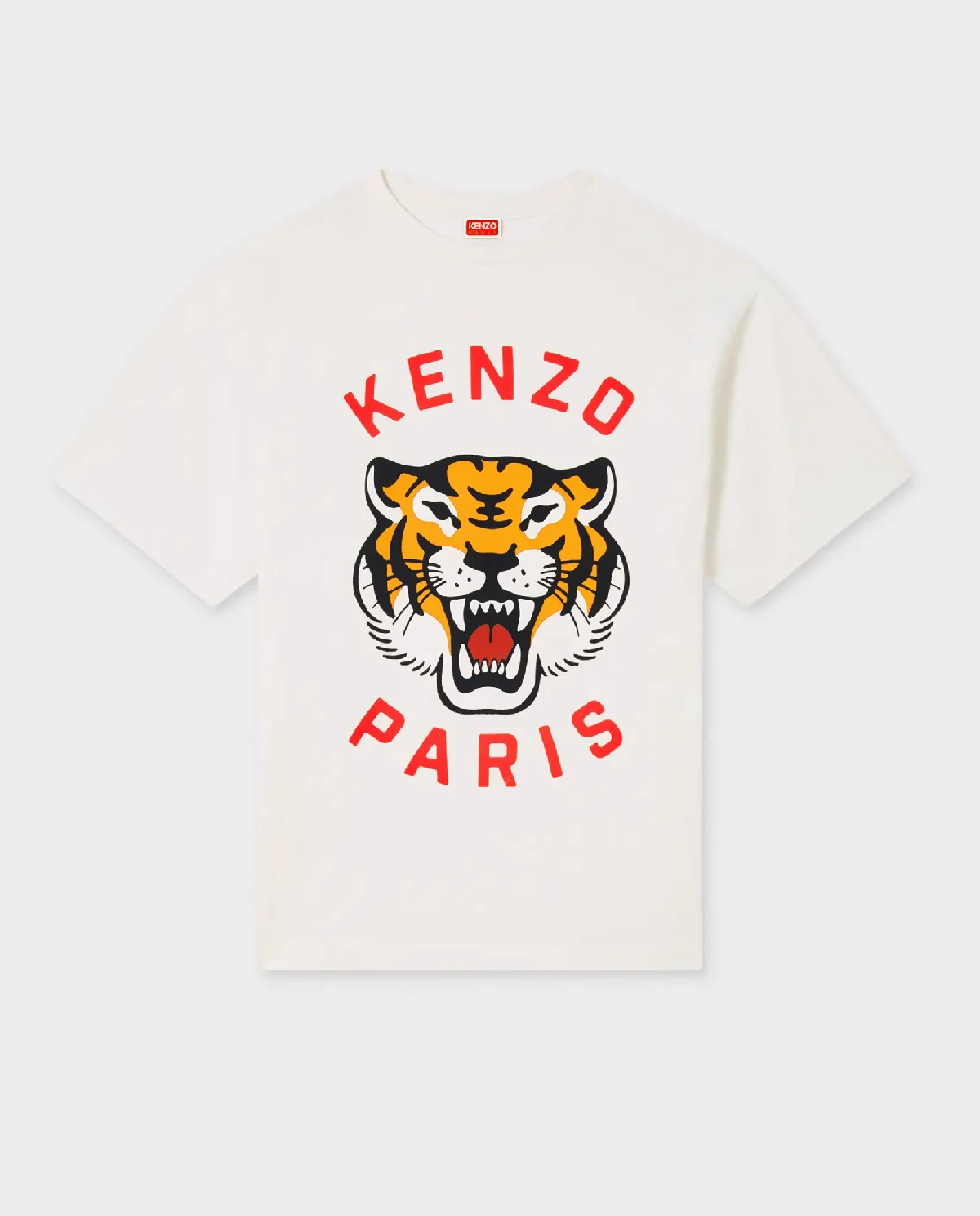 KENZO Бавовняна біла футболка Lucky Tiger