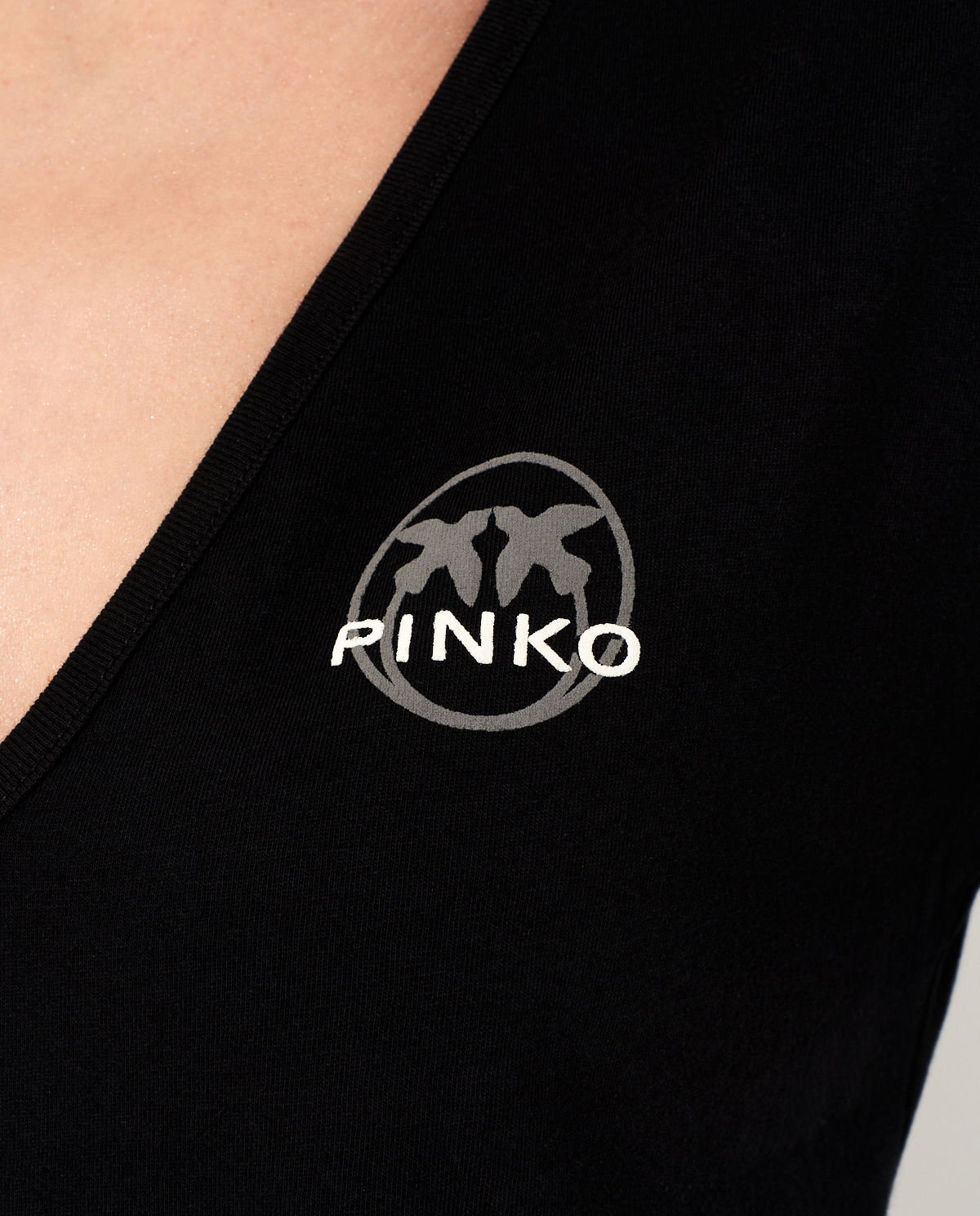 Футболка с логотипом PINKO Черная Turbato