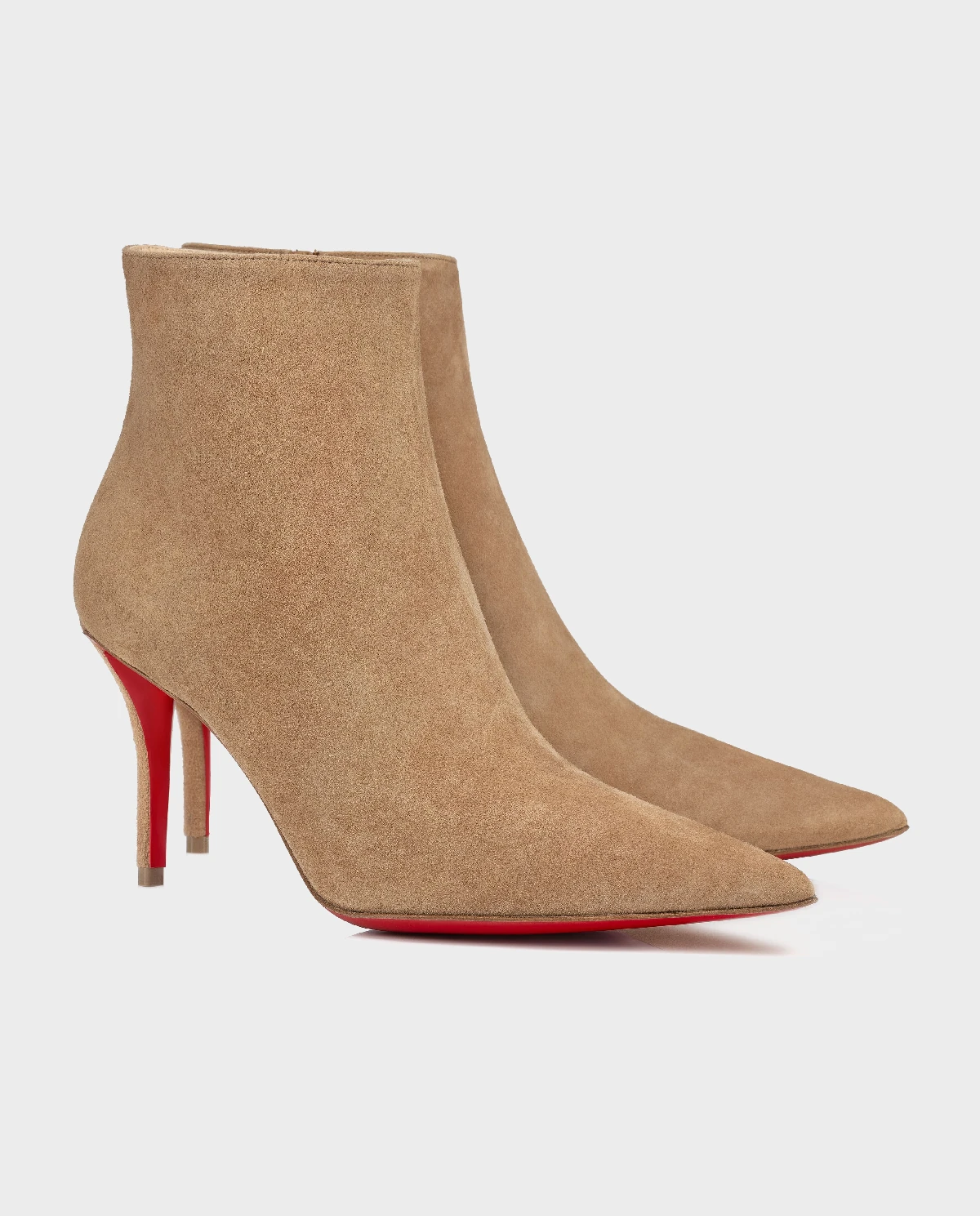 CHRISTIAN LOUBOUTIN Бежевые сапоги на шпильке So Apostropha