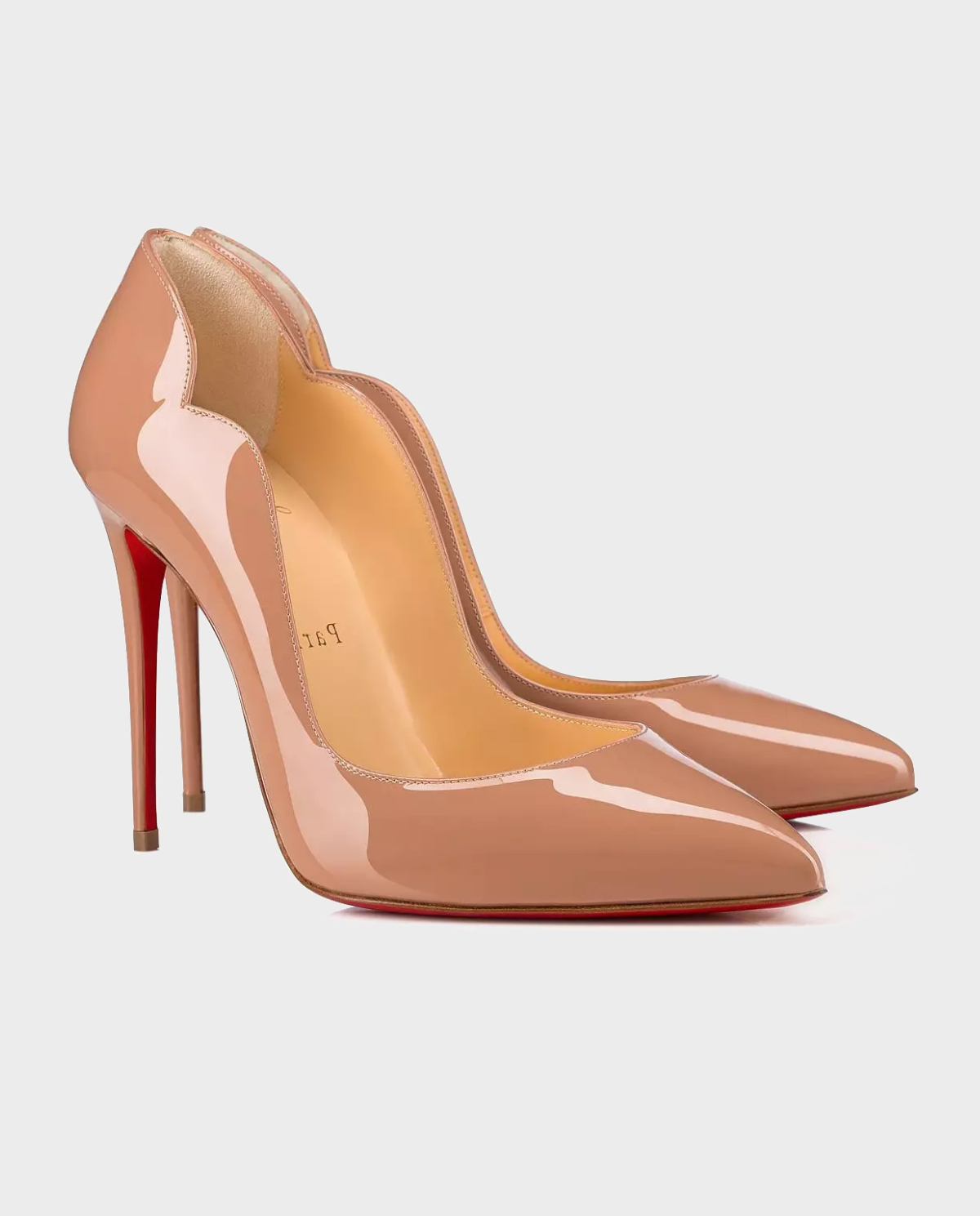 CHRISTIAN LOUBOUTIN Бежеві шпильки Hot Chick 10 см