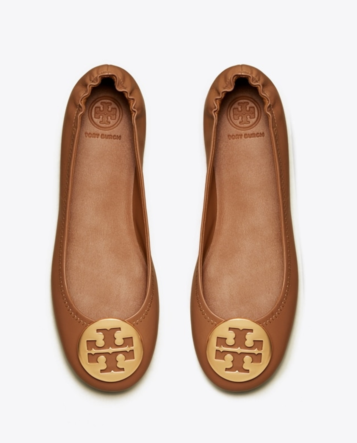 TORY BURCH Коричневі балеринки Minnie Travel