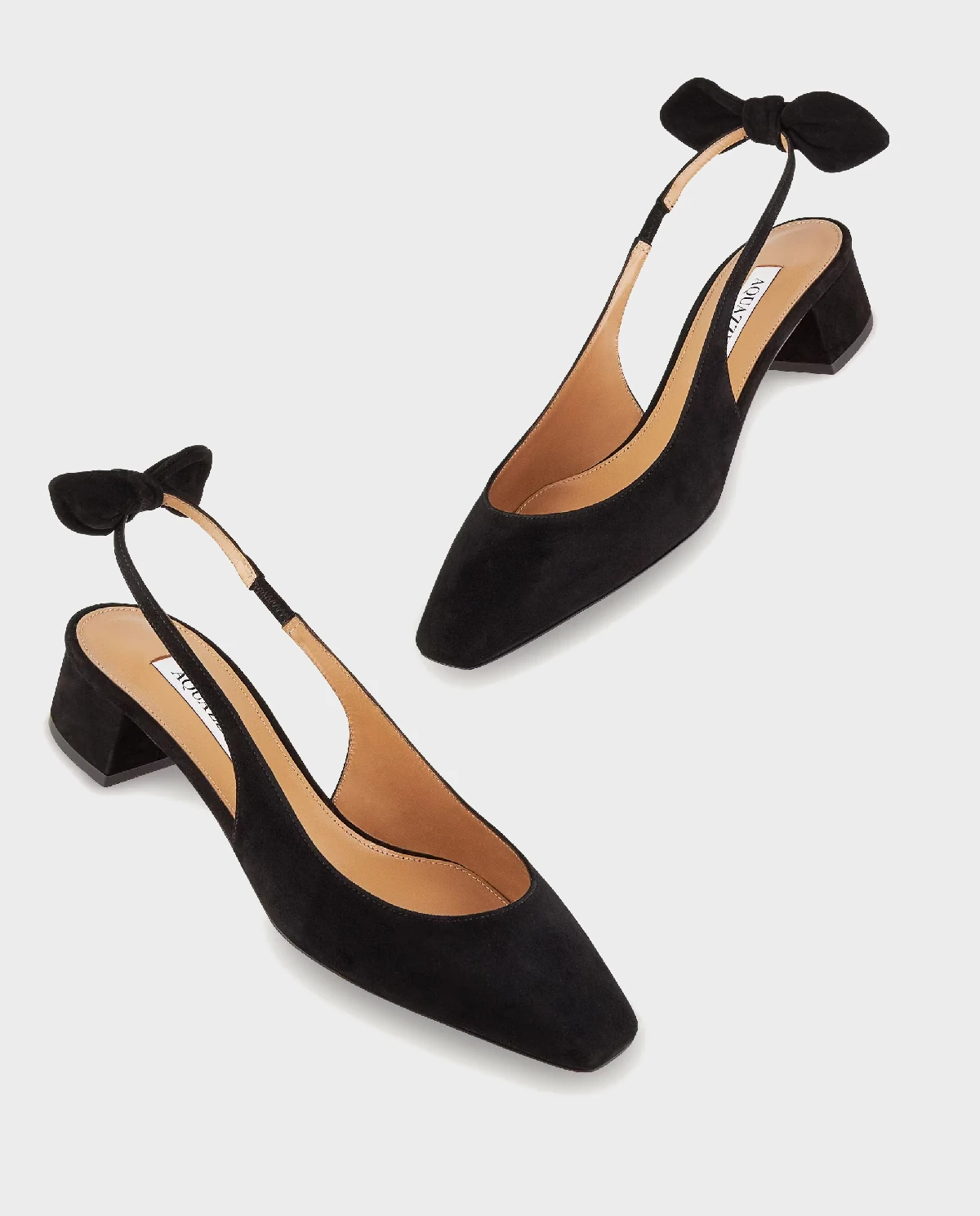 Балерины AQUAZZURA Black Bow Tie Sling 35  