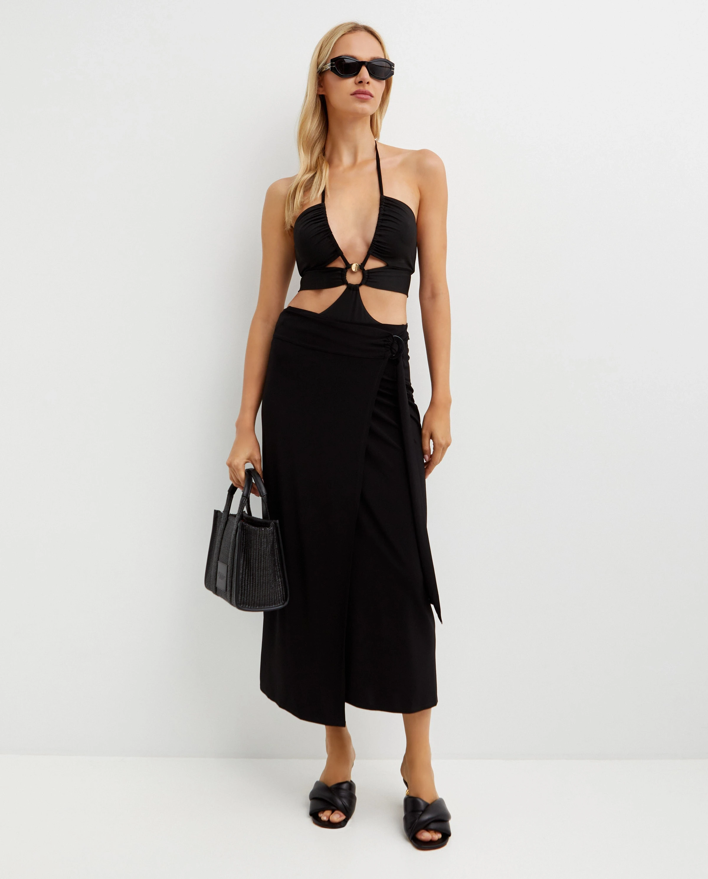 MAX MARA BEACHWEAR Чорне парео Beato