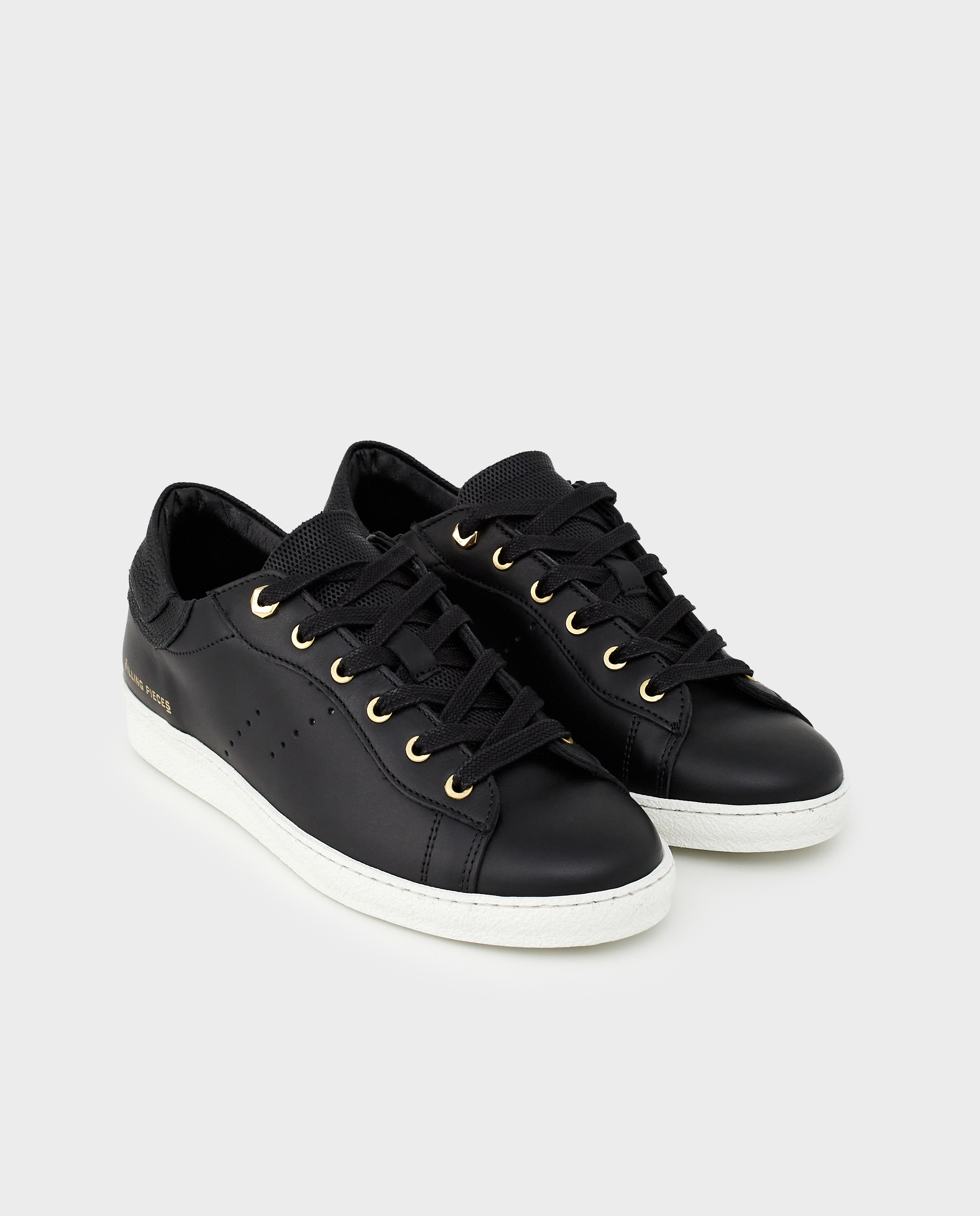 Filling Pieces Чорні шкіряні кросівки Frame Aten