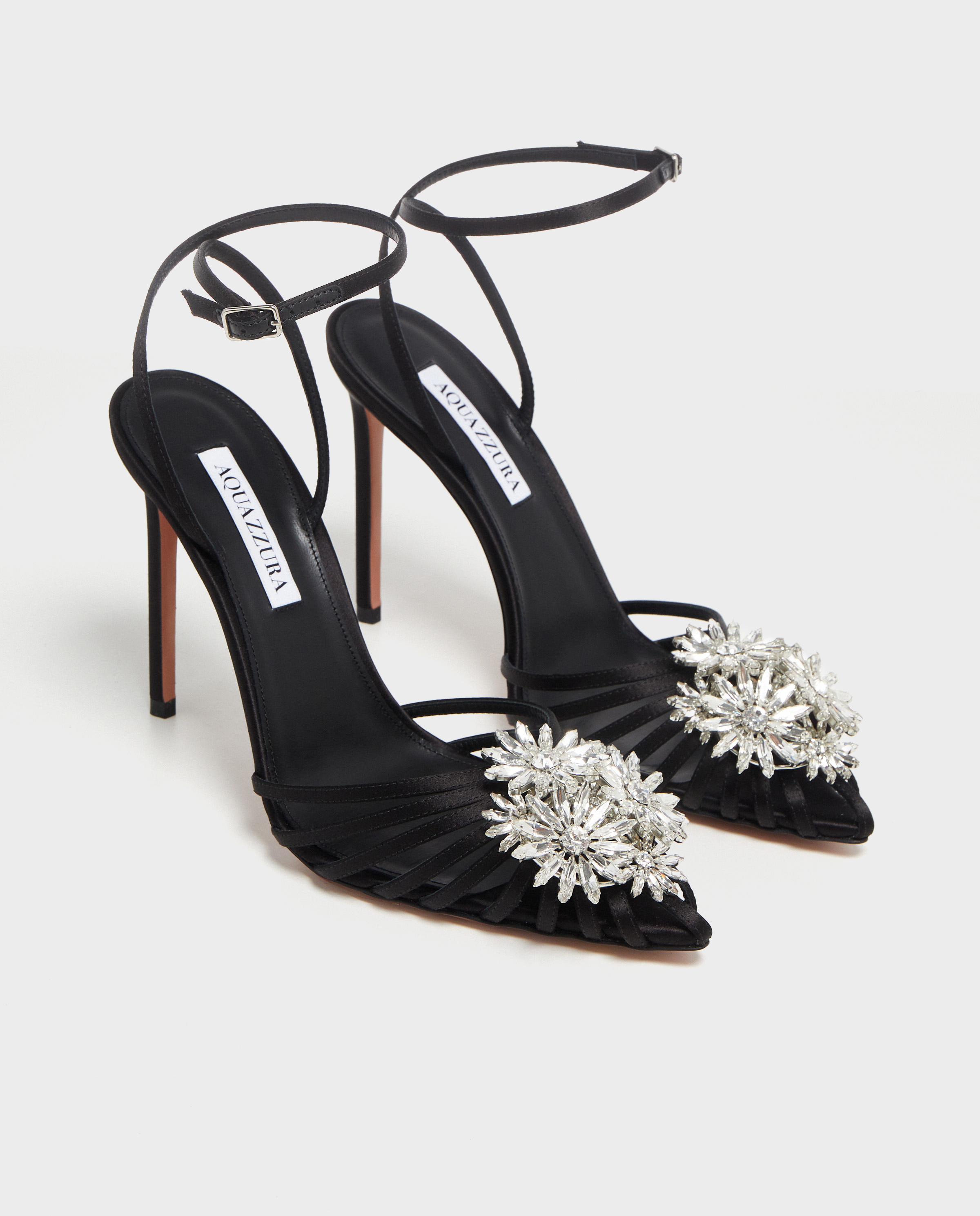 Туфлі AQUAZZURA Black Crystal Margarita 105