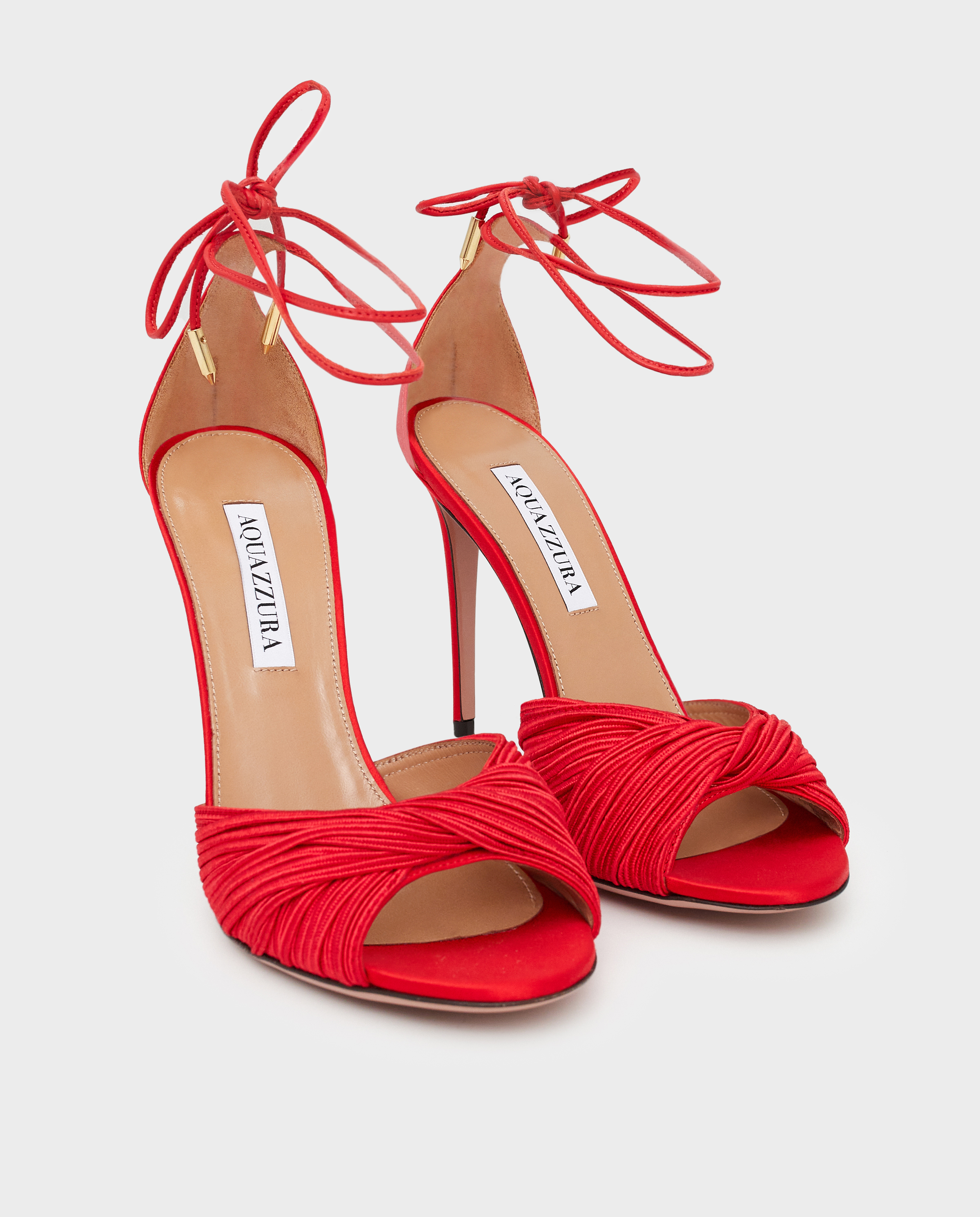 Босоніжки на шпильці 10,5 см AQUAZZURA Red Bellini Beauty