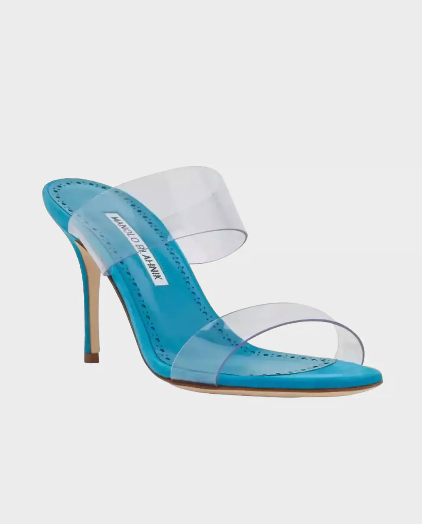 Шлепанцы MANOLO BLAHNIK Blue Scolto