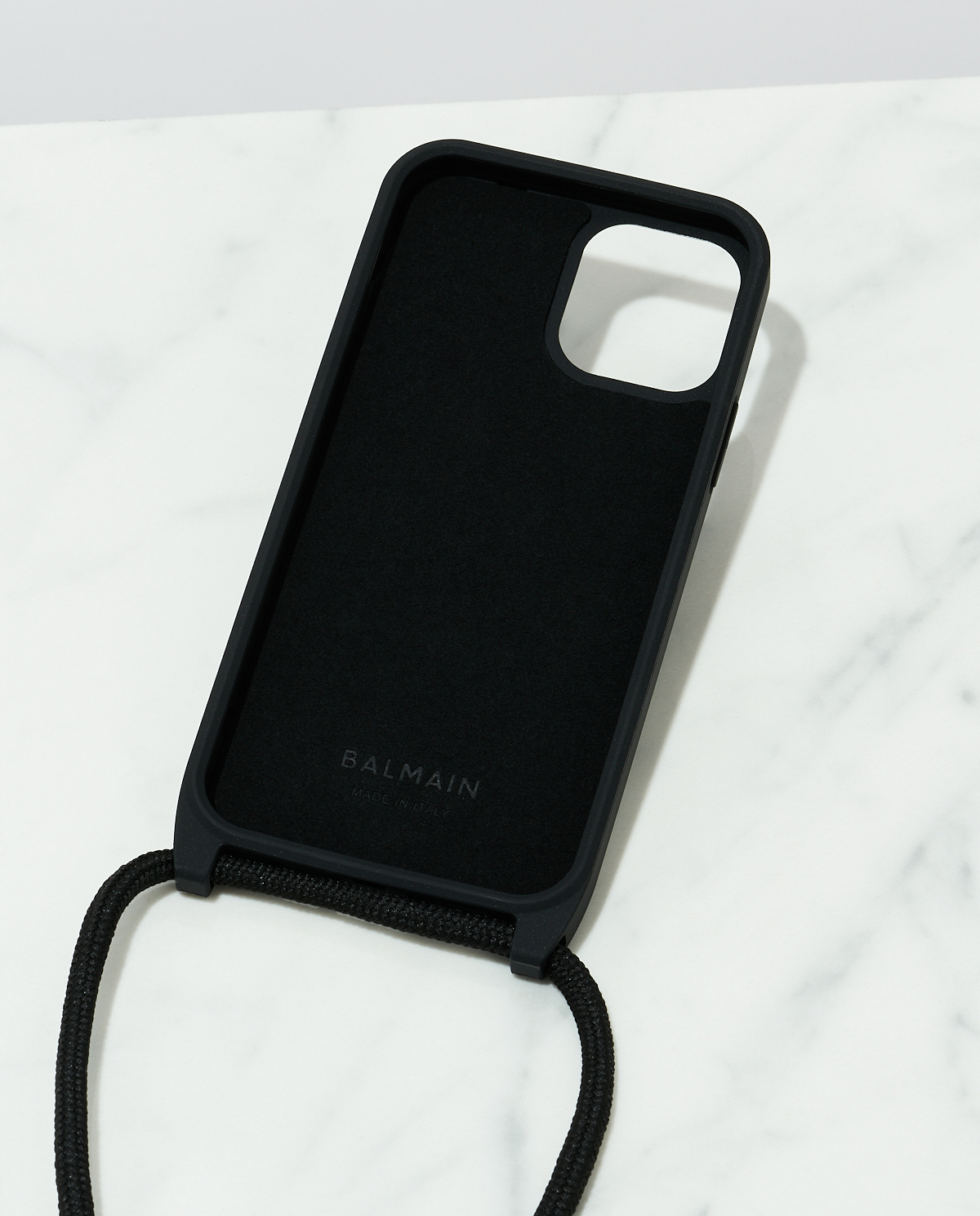 Шкіряний чохол BALMAIN з тисненою монограмою для iPhone 12 Pro