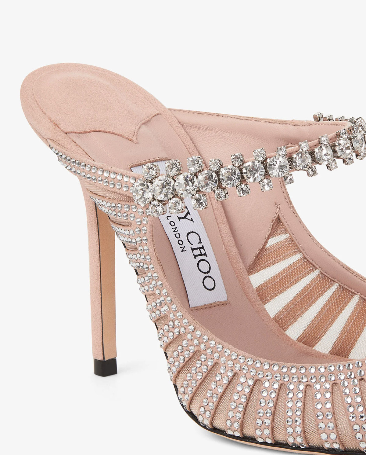 Шлепанцы на шпильке из замши JIMMY CHOO Bing