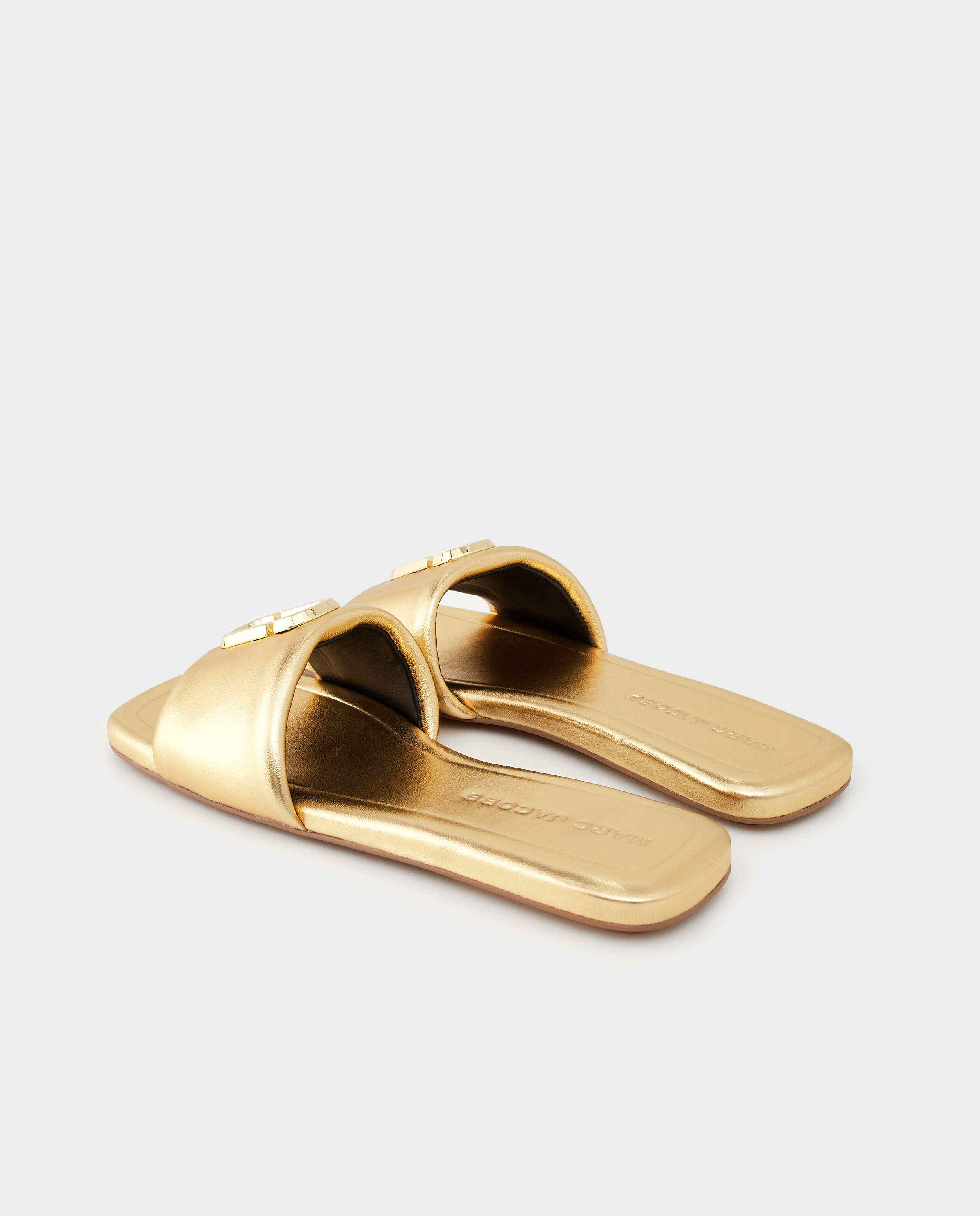 MARC JACOBS Золоті шльопанці J Marc Metallic Sandal