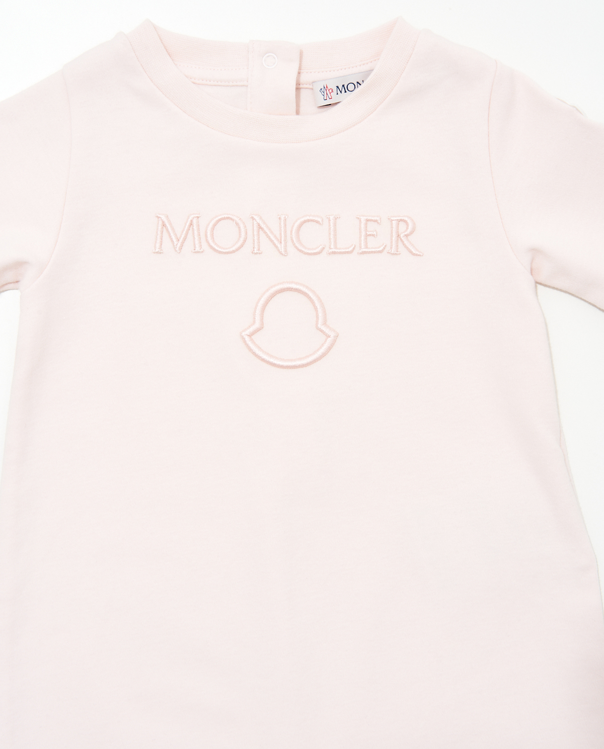 Рожевий боді з логотипом MONCLER KIDS 0-2 роки