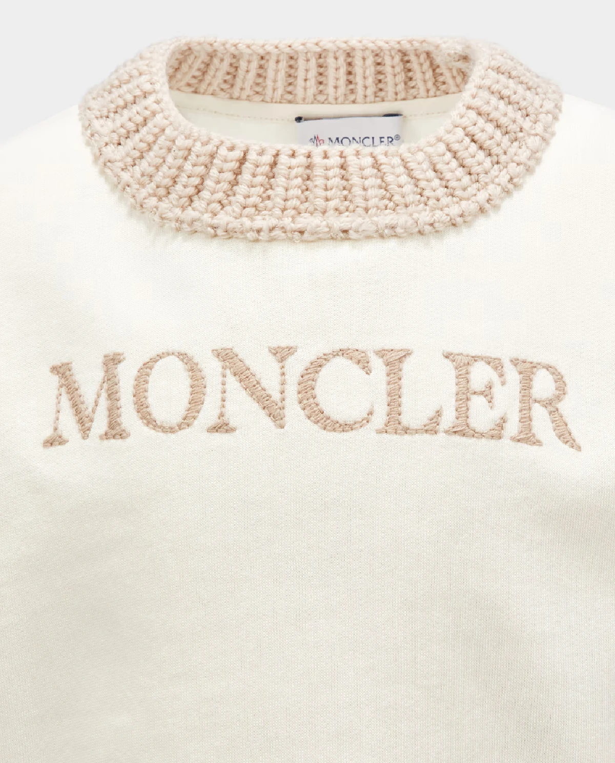 MONCLER KIDS Кремовий спортивний костюм із логотипом