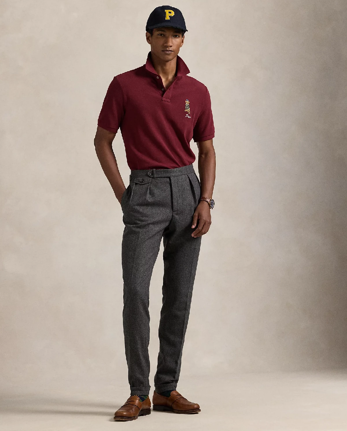 Рубашка-поло RALPH LAUREN Maroon Classic Fit 