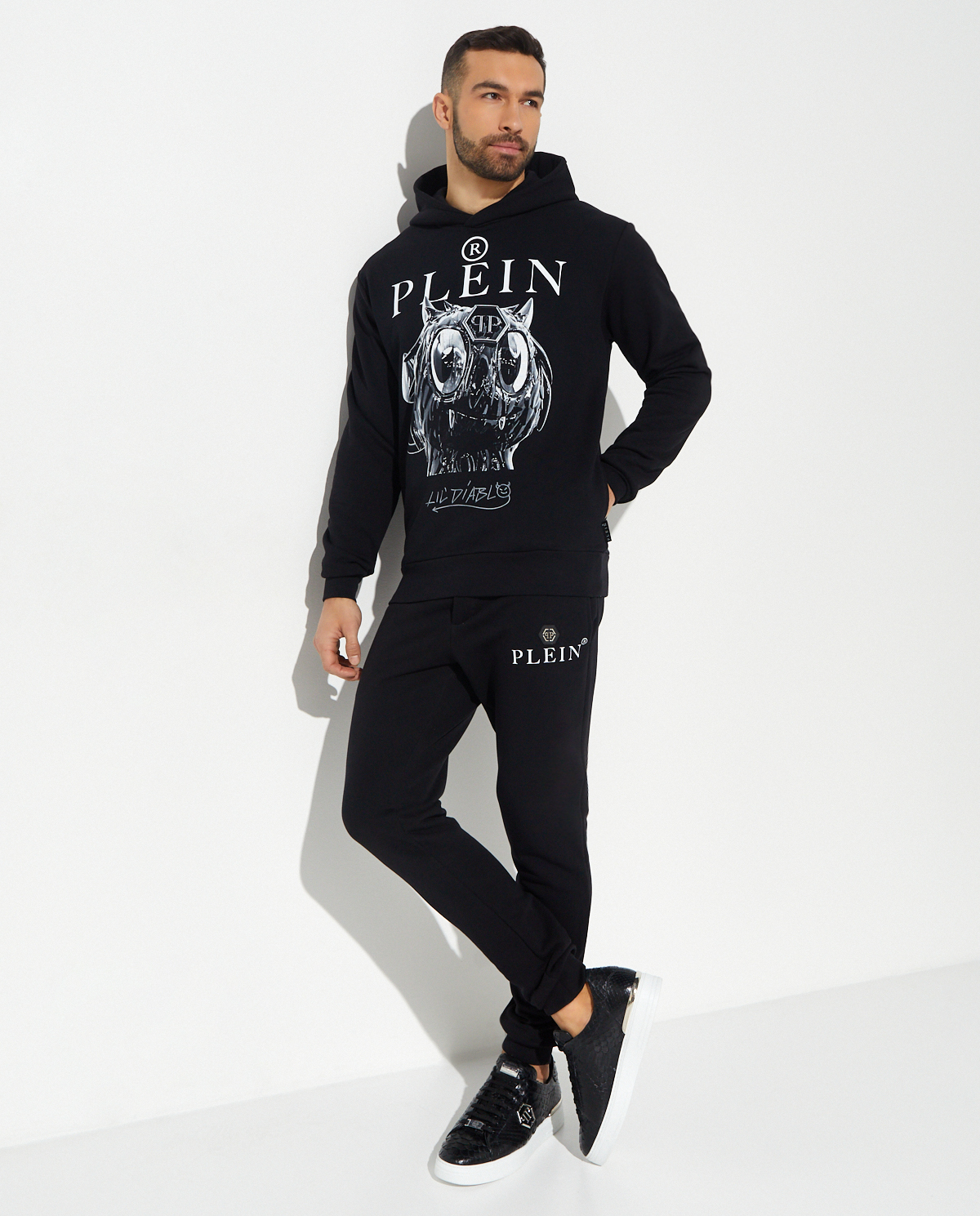 PHILIPP PLEIN Чорна толстовка з графікою