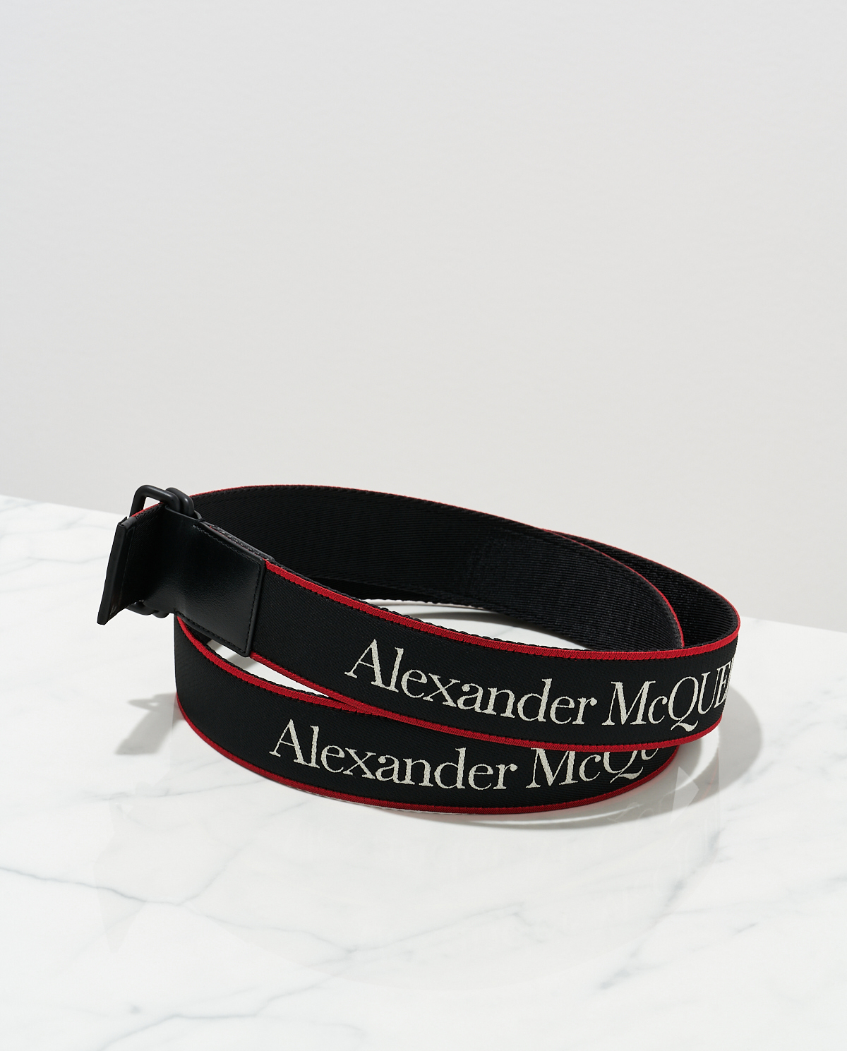 ALEXANDER MCQUEEN Черный ремень с логотипом размер ONE SIZE