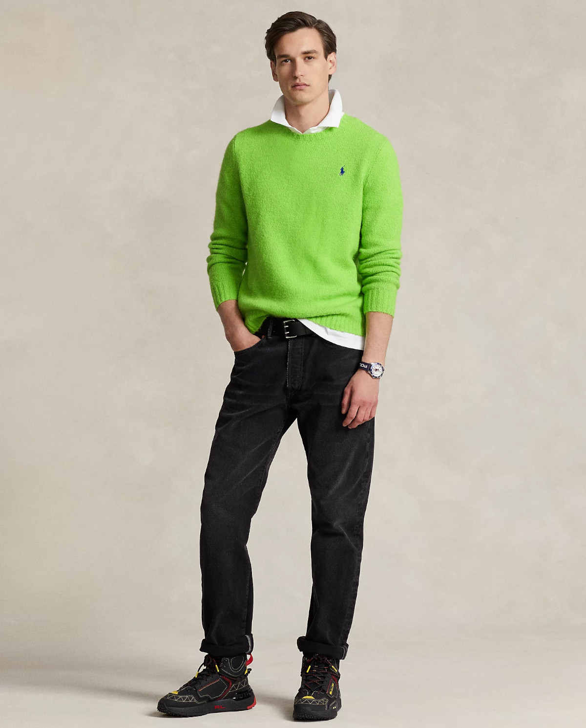 RALPH LAUREN Зелений светр Regular Fit