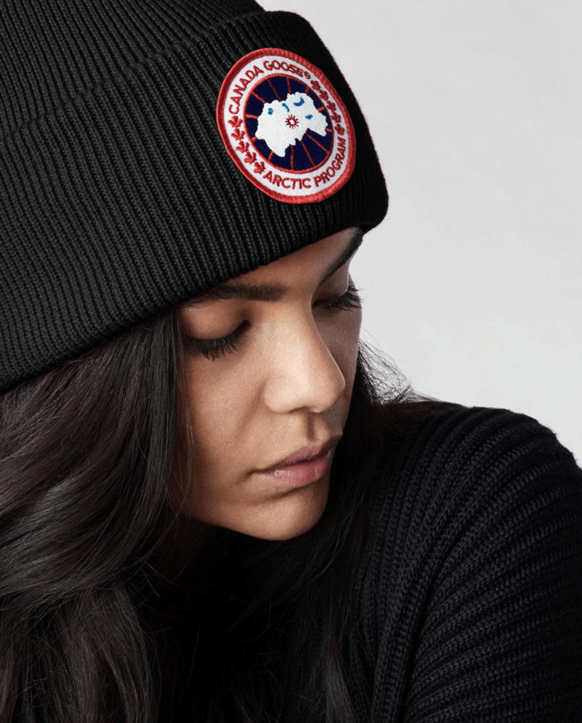 CANADA GOOSE Чорна вовняна шапка