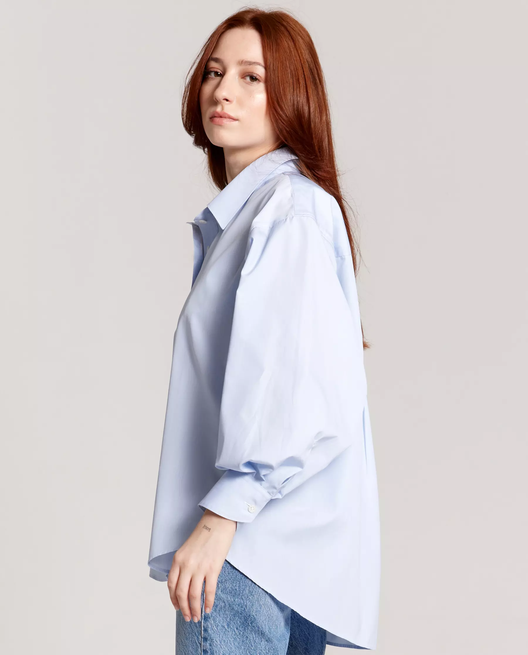 ONE SHIRT Синя сорочка oversize Petite Kate