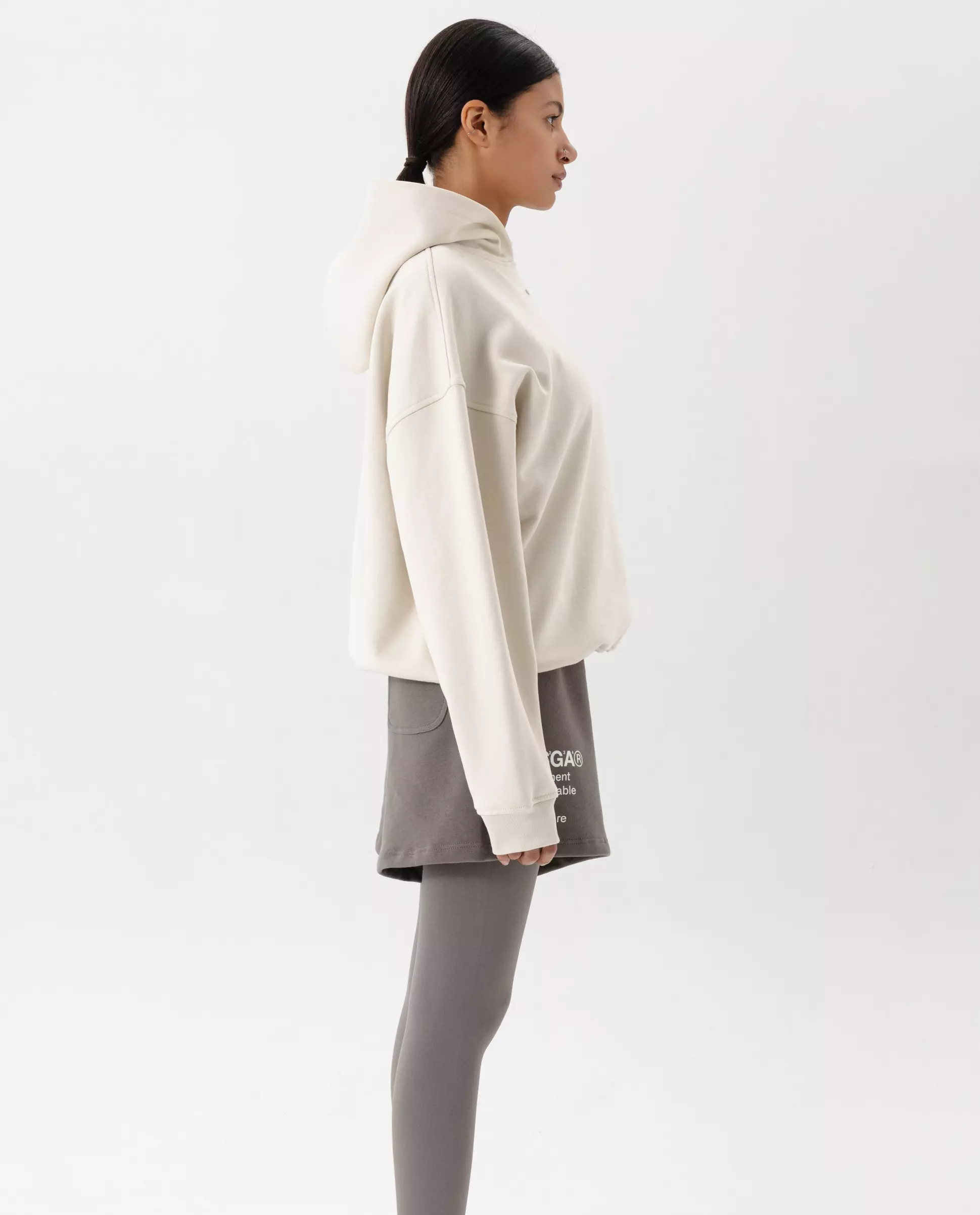 MISAGA Белая хлопковая толстовка oversize 