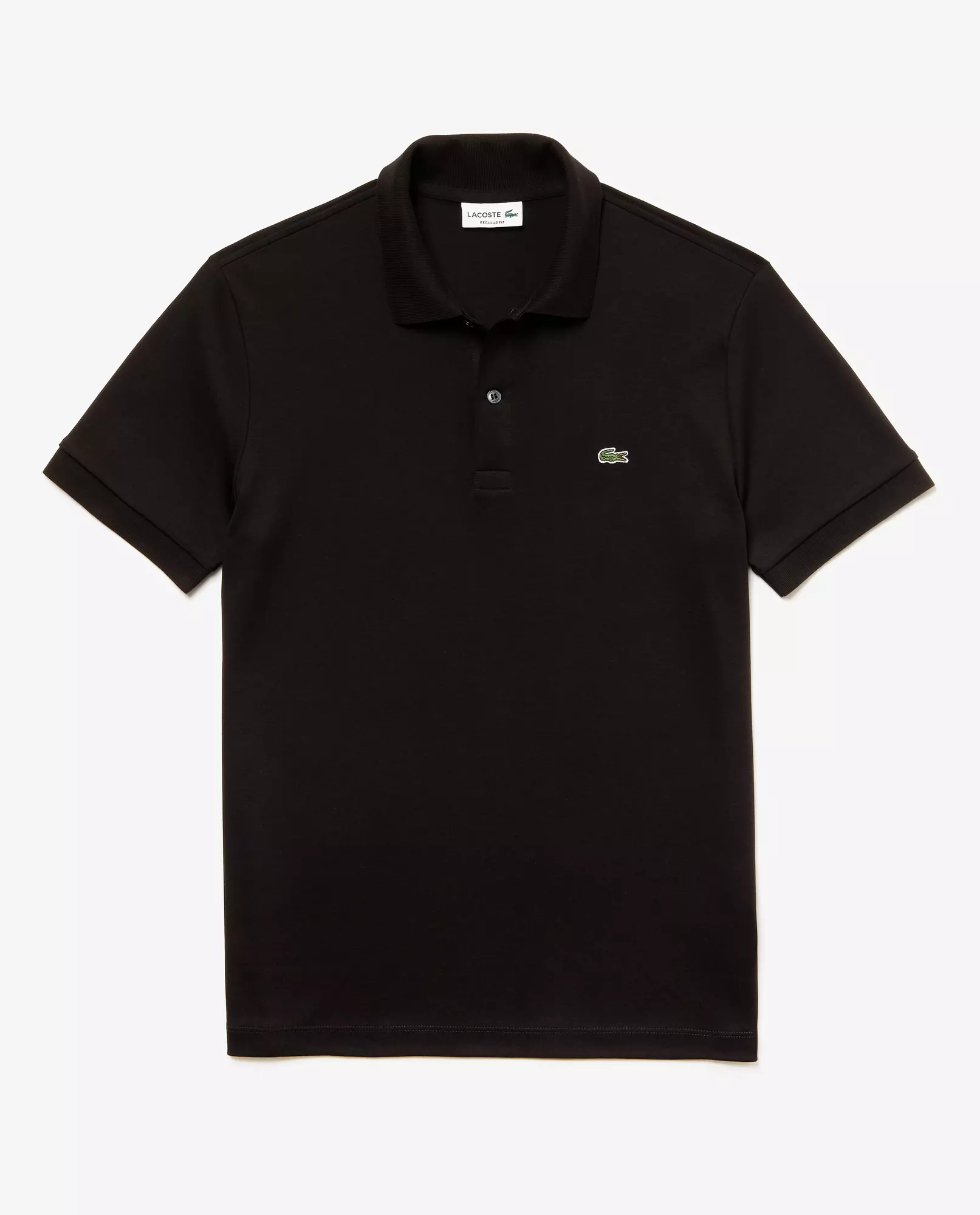 LACOSTE Чорна футболка-поло Regular fit