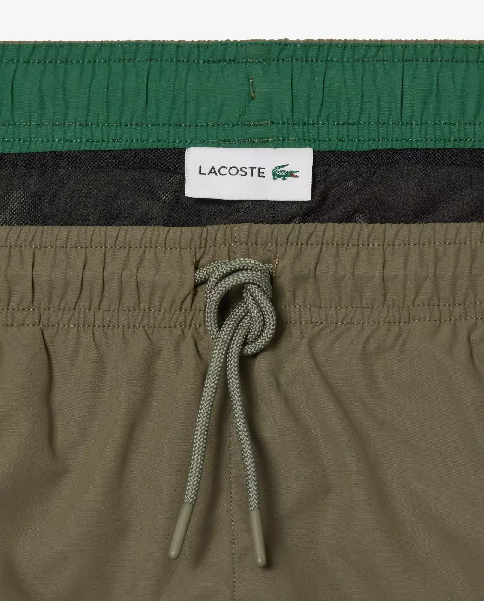 LACOSTE Шорти для плавання кольору хакі