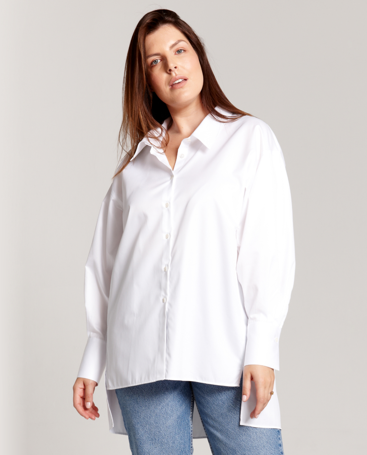 ONE SHIRT Біла сорочка oversize Chic Carrie