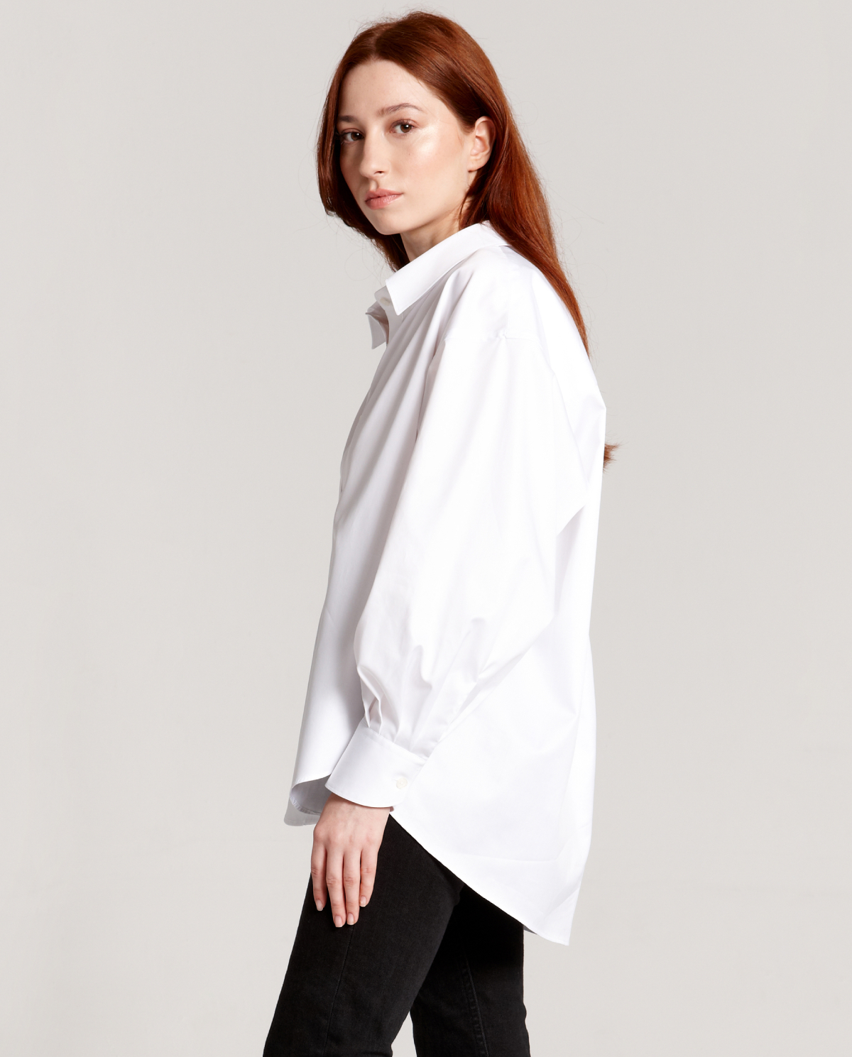 ONE SHIRT Белая рубашка oversize Petite Anna 