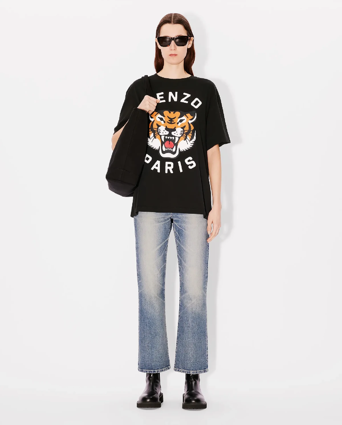 KENZO Чорна футболка Lucky Tiger