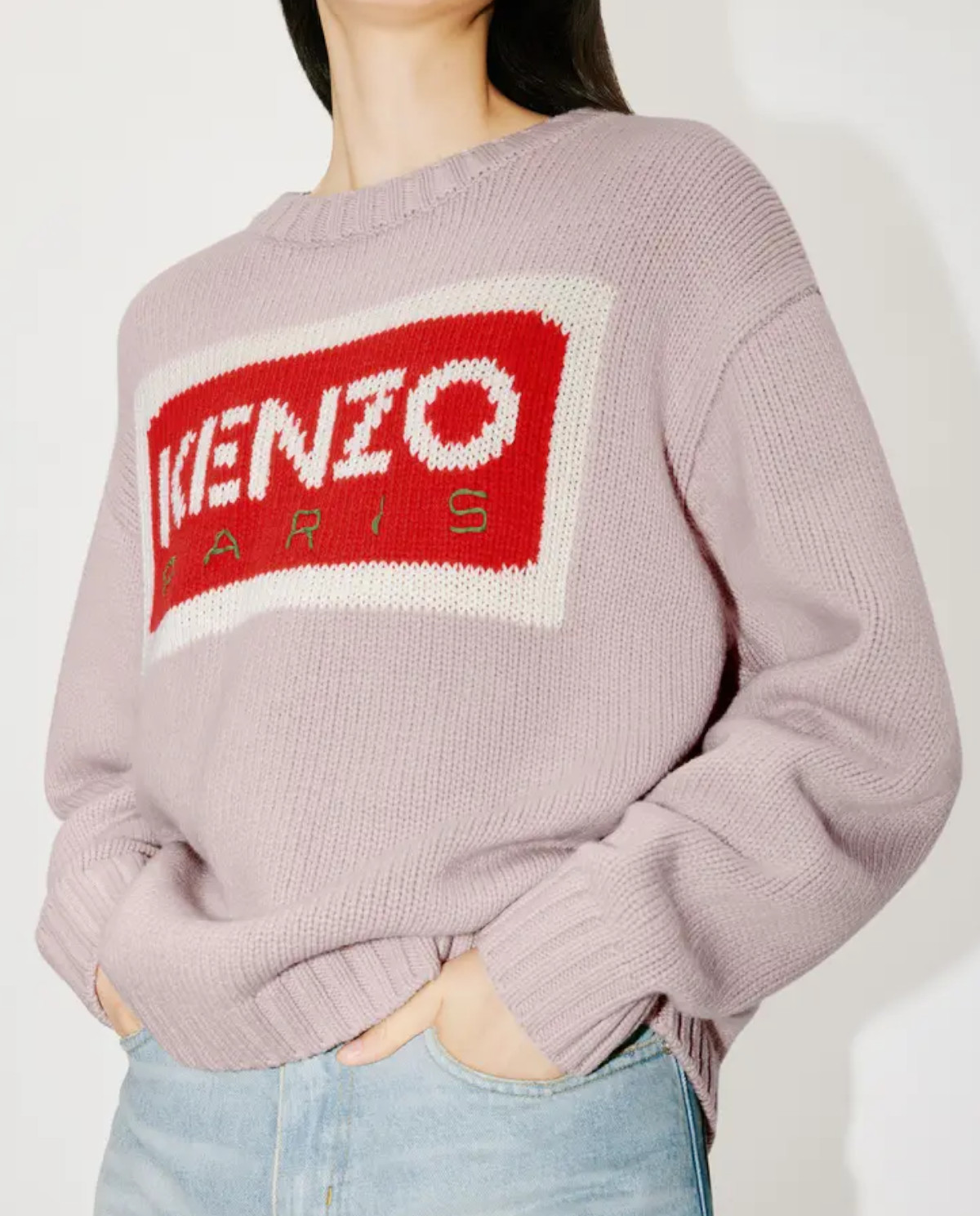 Розовый шерстяной джемпер KENZO 