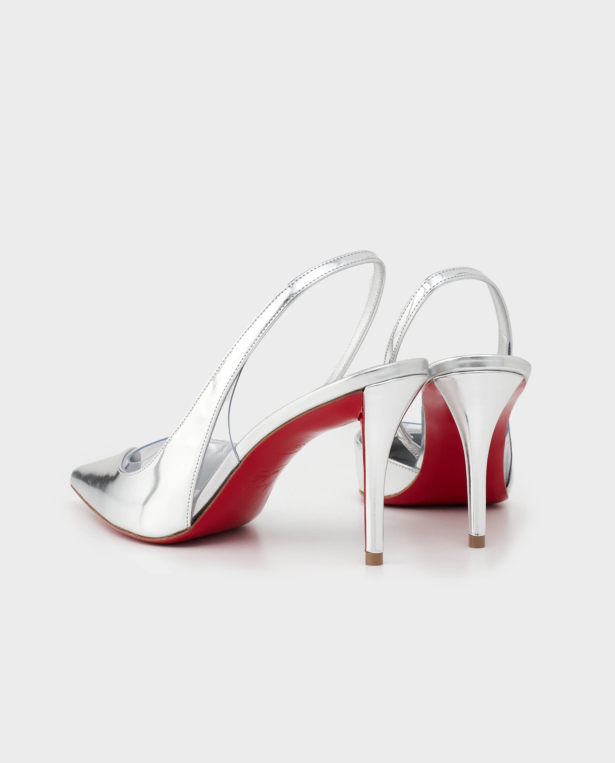 Серебряные насосы Postich 80 от CHRISTIAN LOUBOUTIN