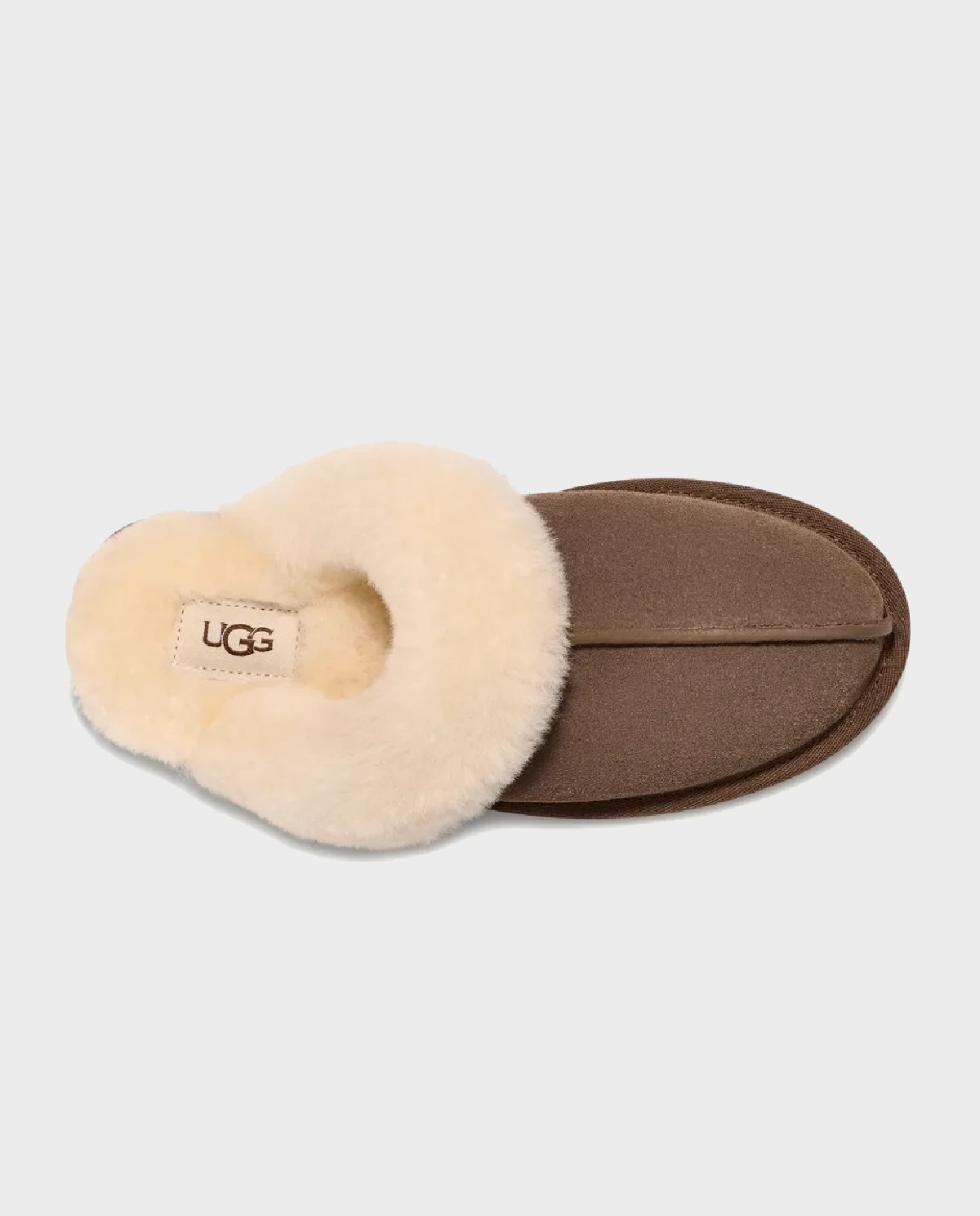 Коричневі шкіряні шльопанці UGG Scuffette II