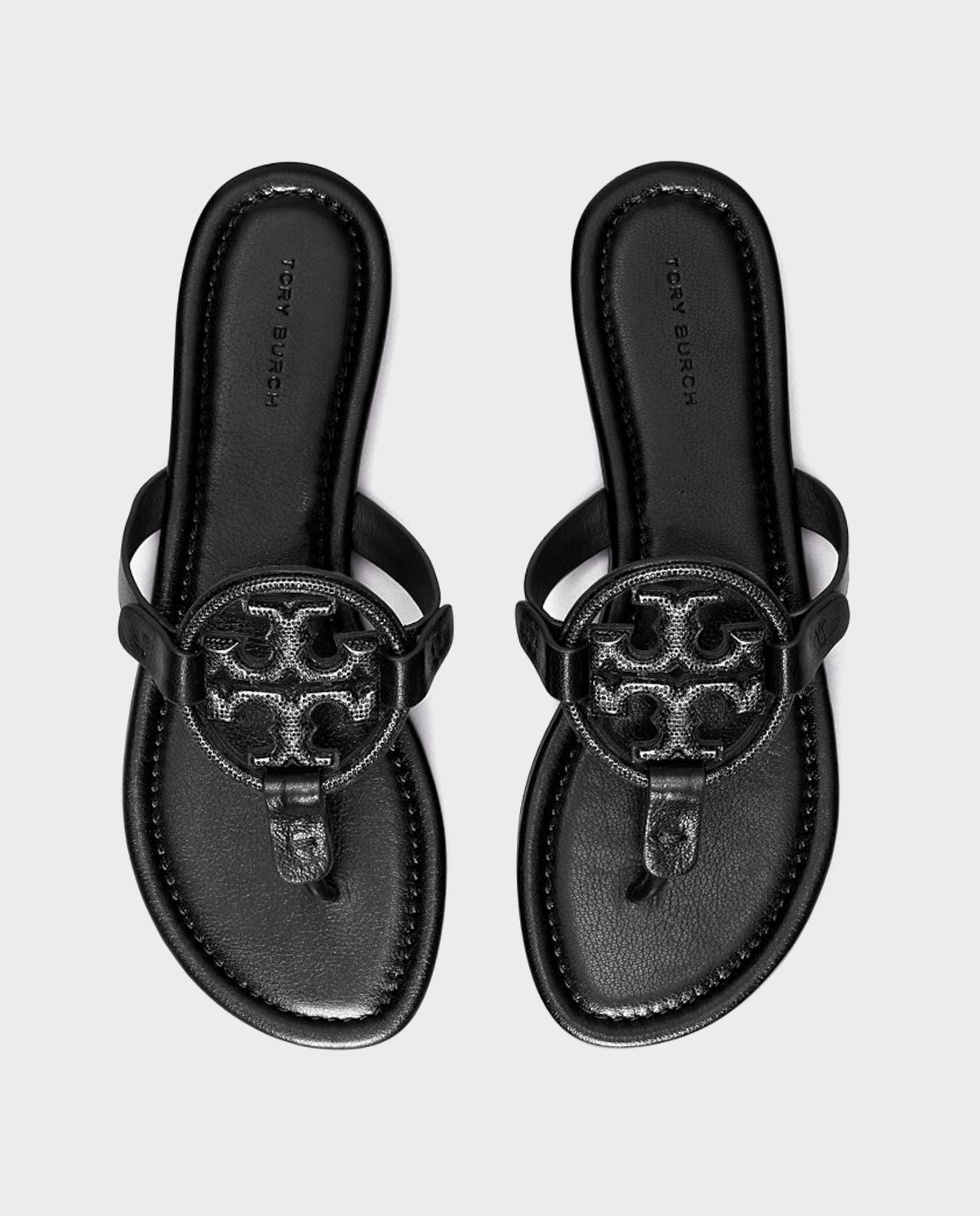 Шлепанцы TORY BURCH Black Miller со стразами