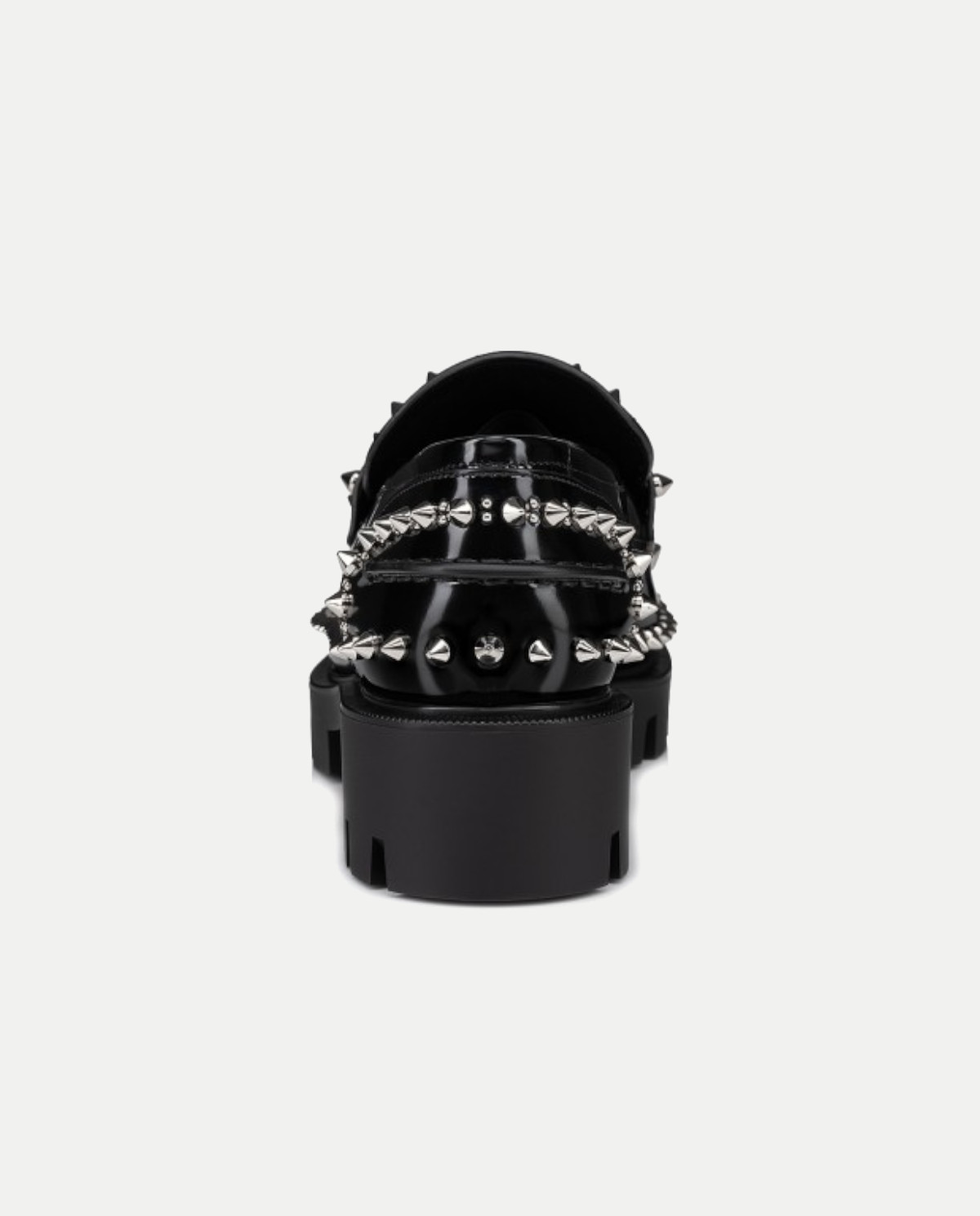 CHRISTIAN LOUBOUTIN Черные мокасины Moc Lug Spikes