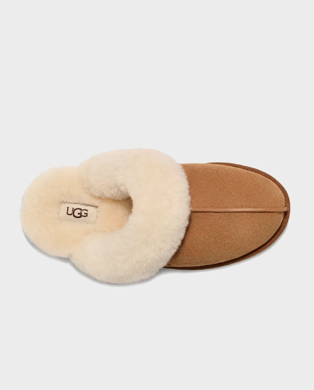 Шлепанцы UGG Light brown leather Scuffette II 