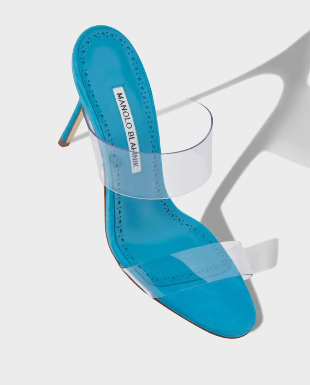 Шлепанцы MANOLO BLAHNIK Blue Scolto