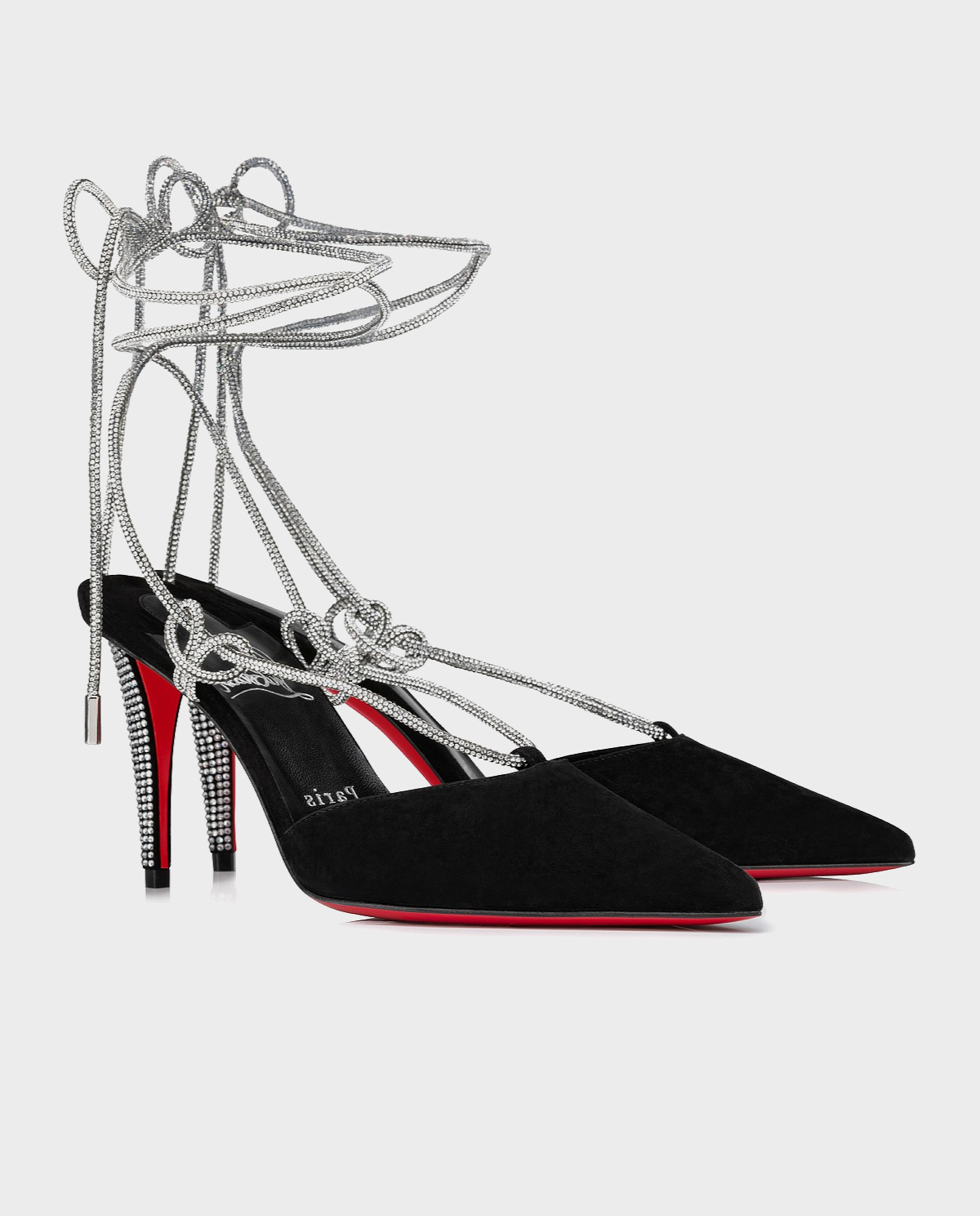 CHRISTIAN LOUBOUTIN Astrid Lace Strass Stiletto Sandals - LIMITED EDITION