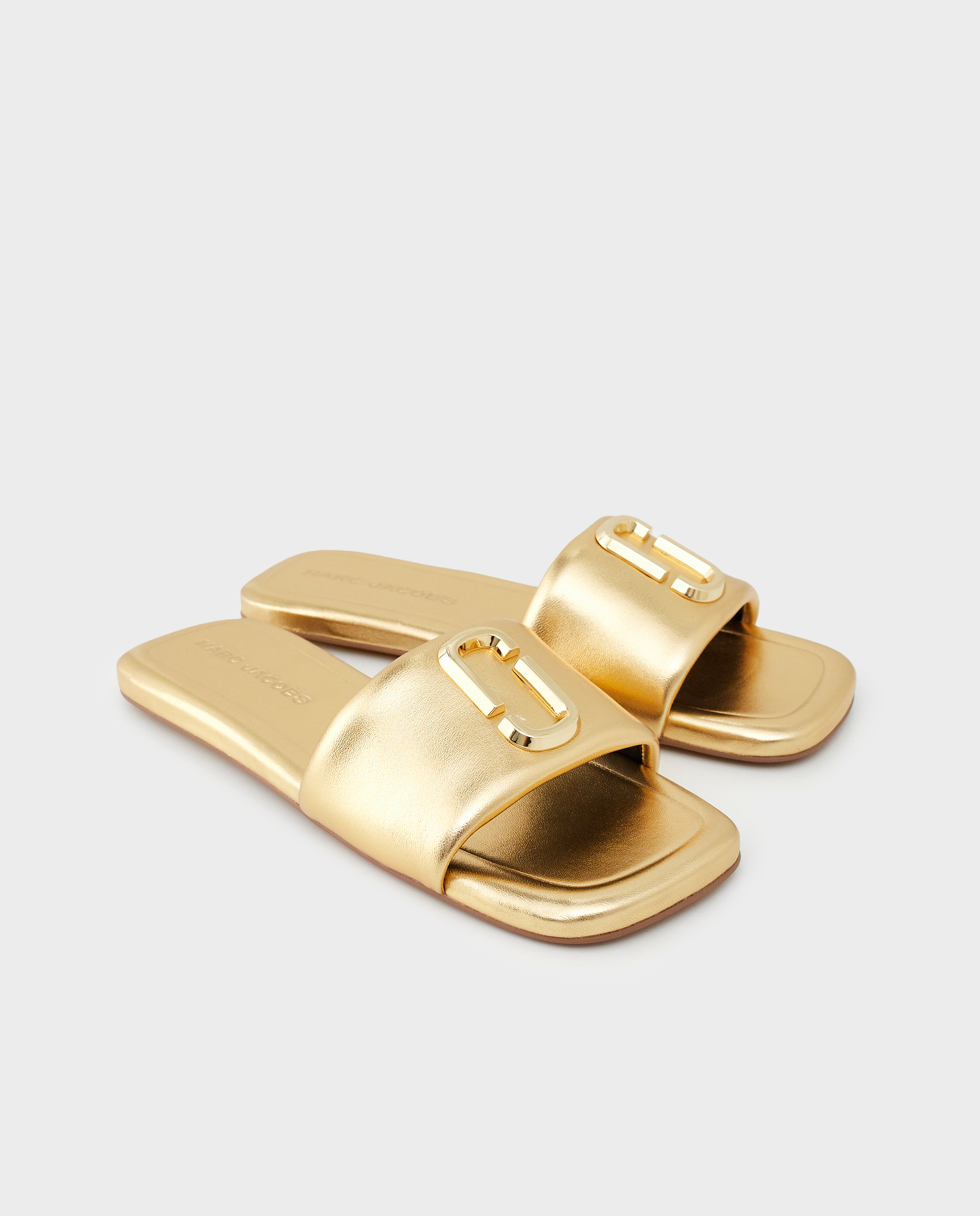 MARC JACOBS Золоті шльопанці J Marc Metallic Sandal