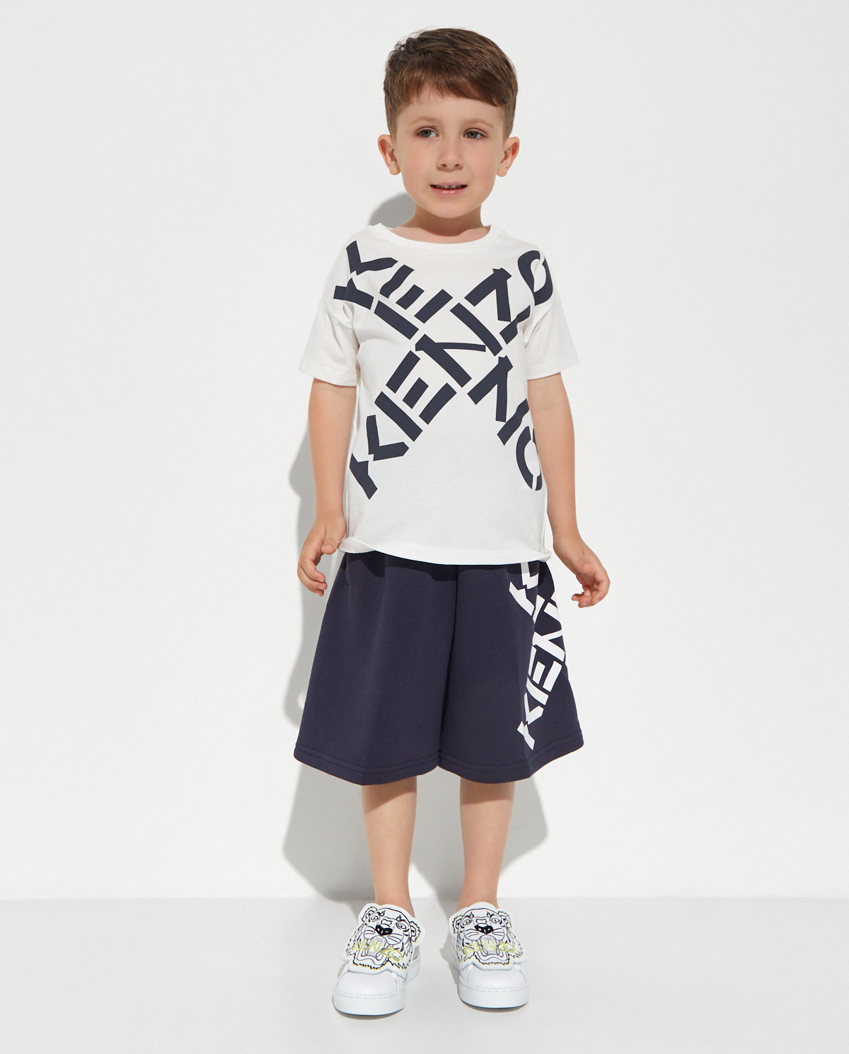 Темно-сині шорти з логотипом KENZO KIDS 4-12 років