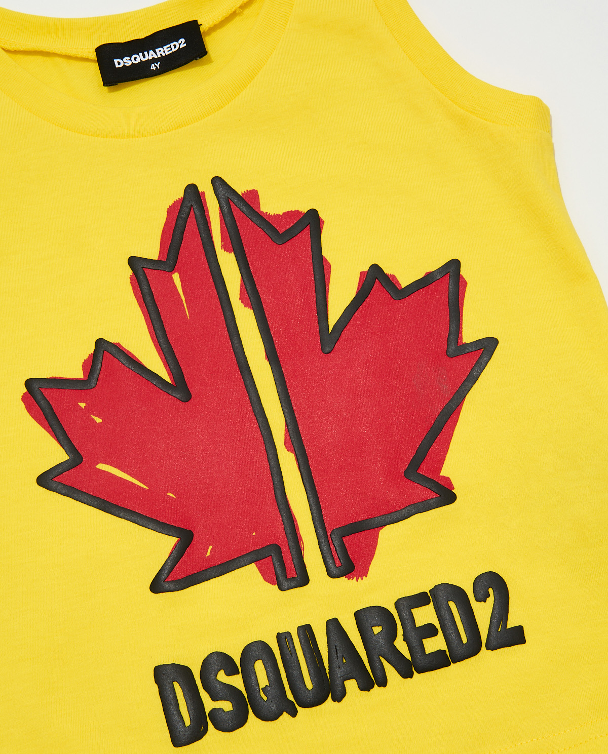 DSQUARED2 KIDS Жовта футболка з принтом 4-10 років