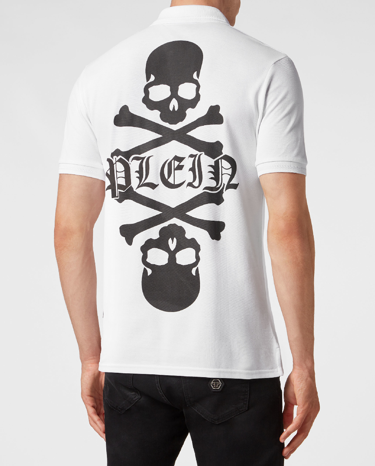 Поло PHILIPP PLEIN Белый SS Skull & Bones