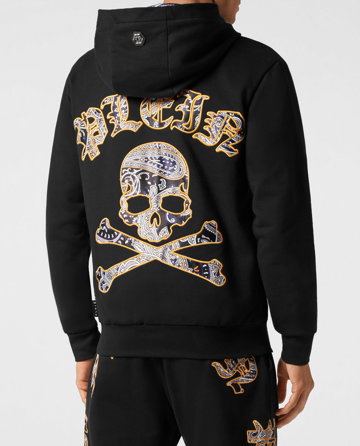 Худи PHILIPP PLEIN Black Paisley Gothic