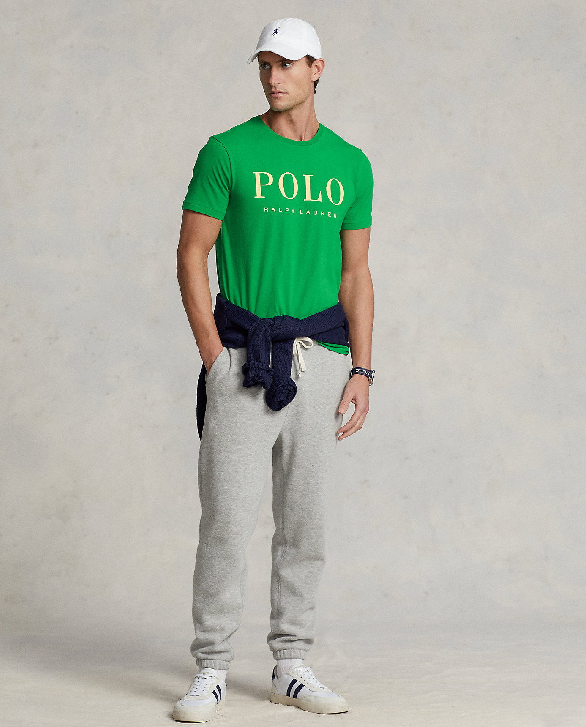 Зелена футболка RALPH LAUREN Cusom Slim Fit з логотипом