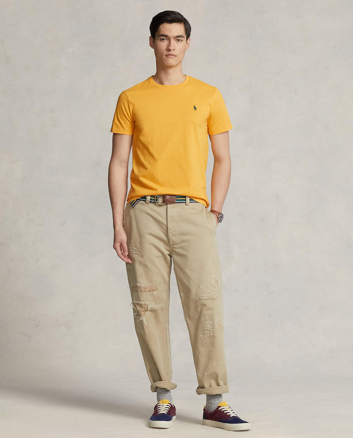 Футболка RALPH LAUREN желтая Slim Fit