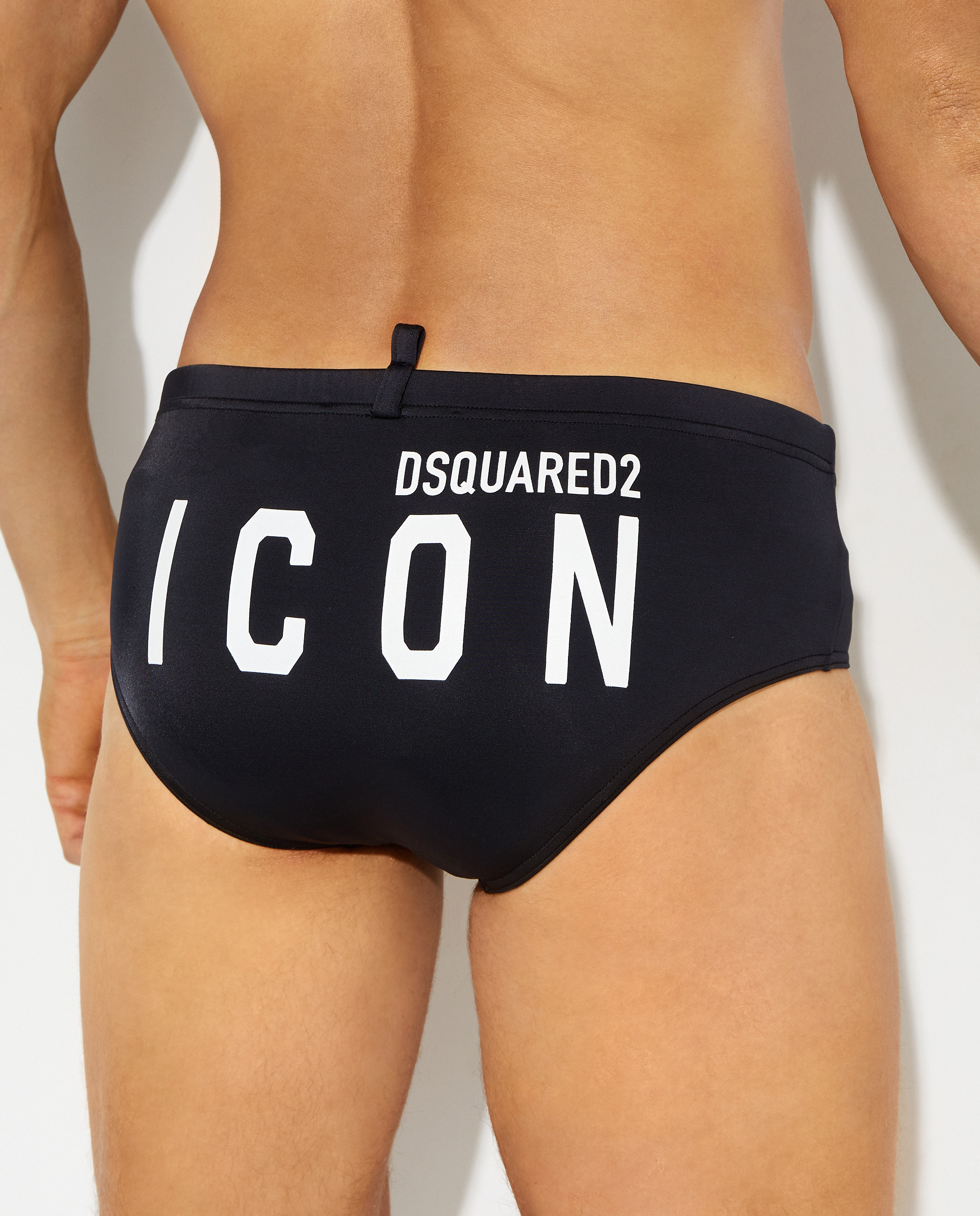 DSQUARED2 Чорні плавки з білим логотипом ICON