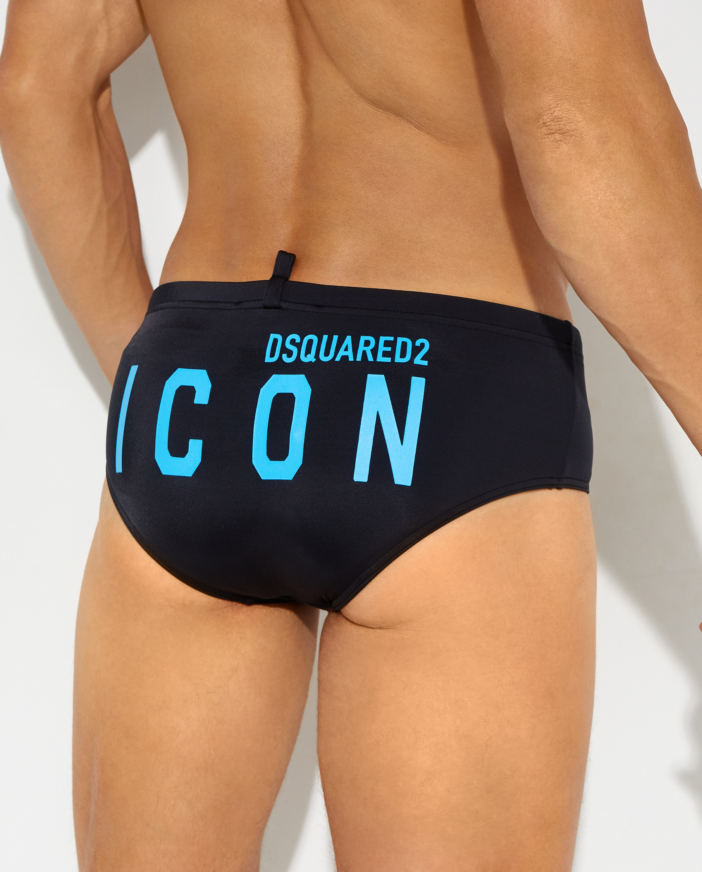 DSQUARED2 Черные плавки с синим логотипом ICON 