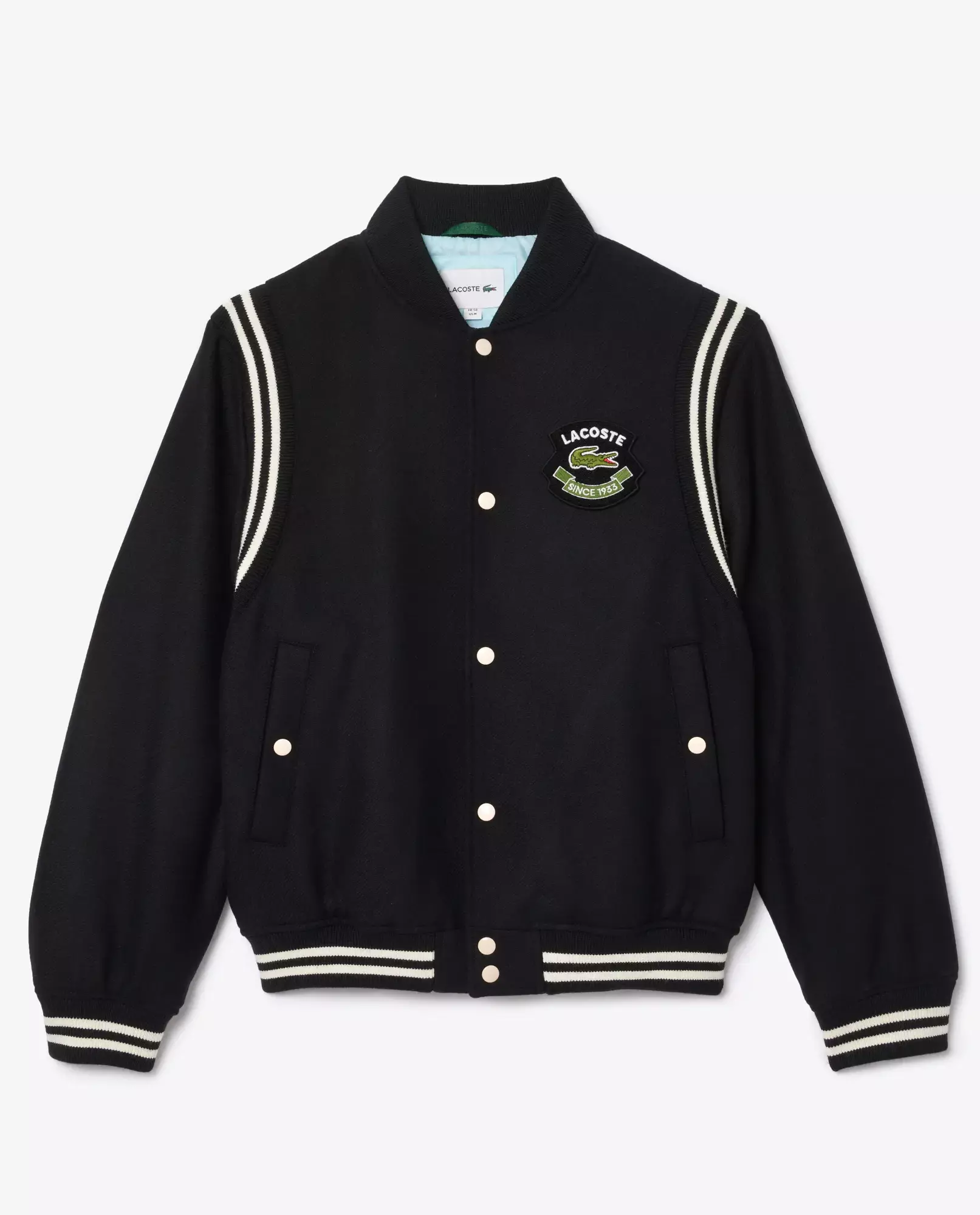 Чорна куртка LACOSTE Black Varsity Premium