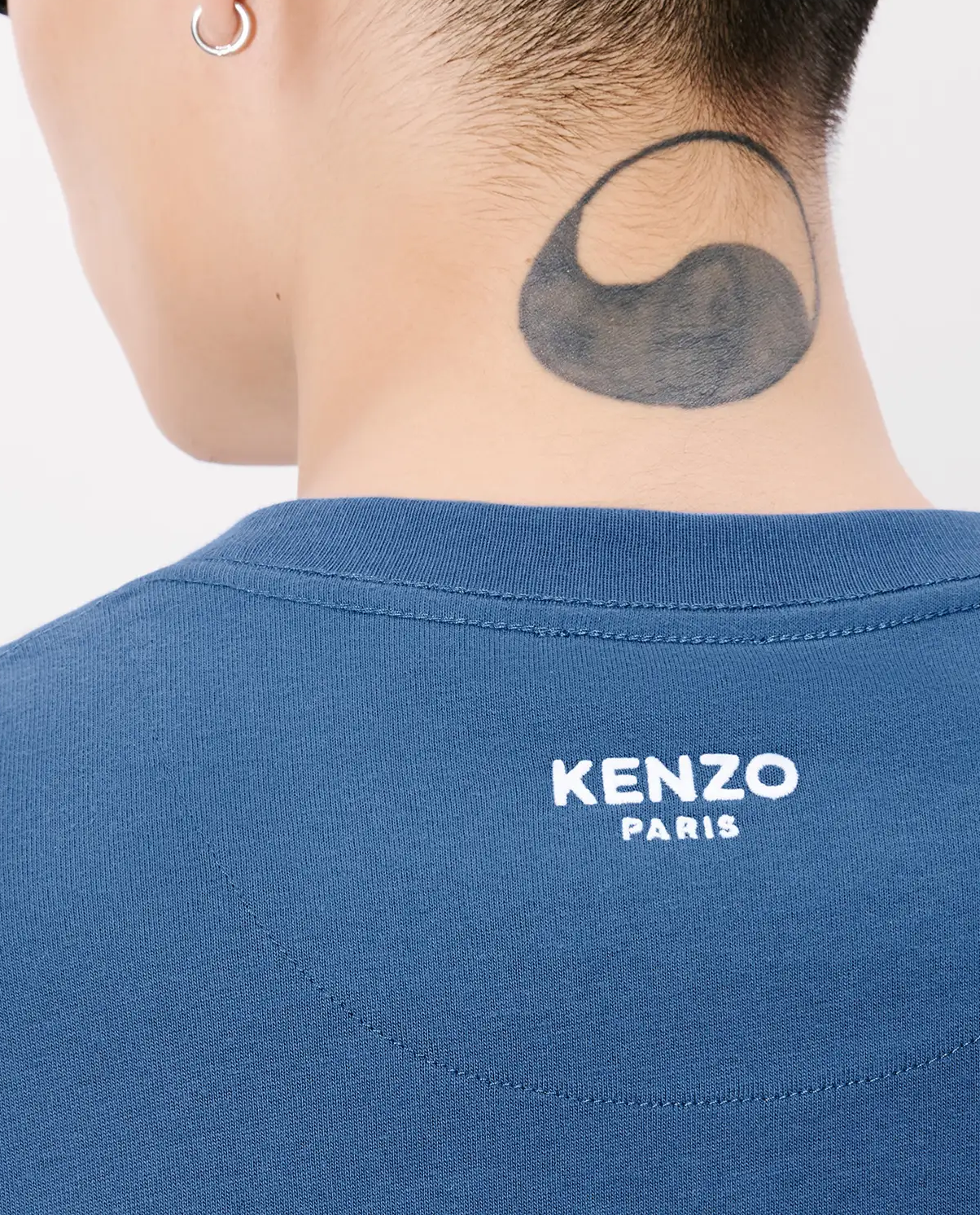 KENZO Синя футболка з вишивкою фотографія 5