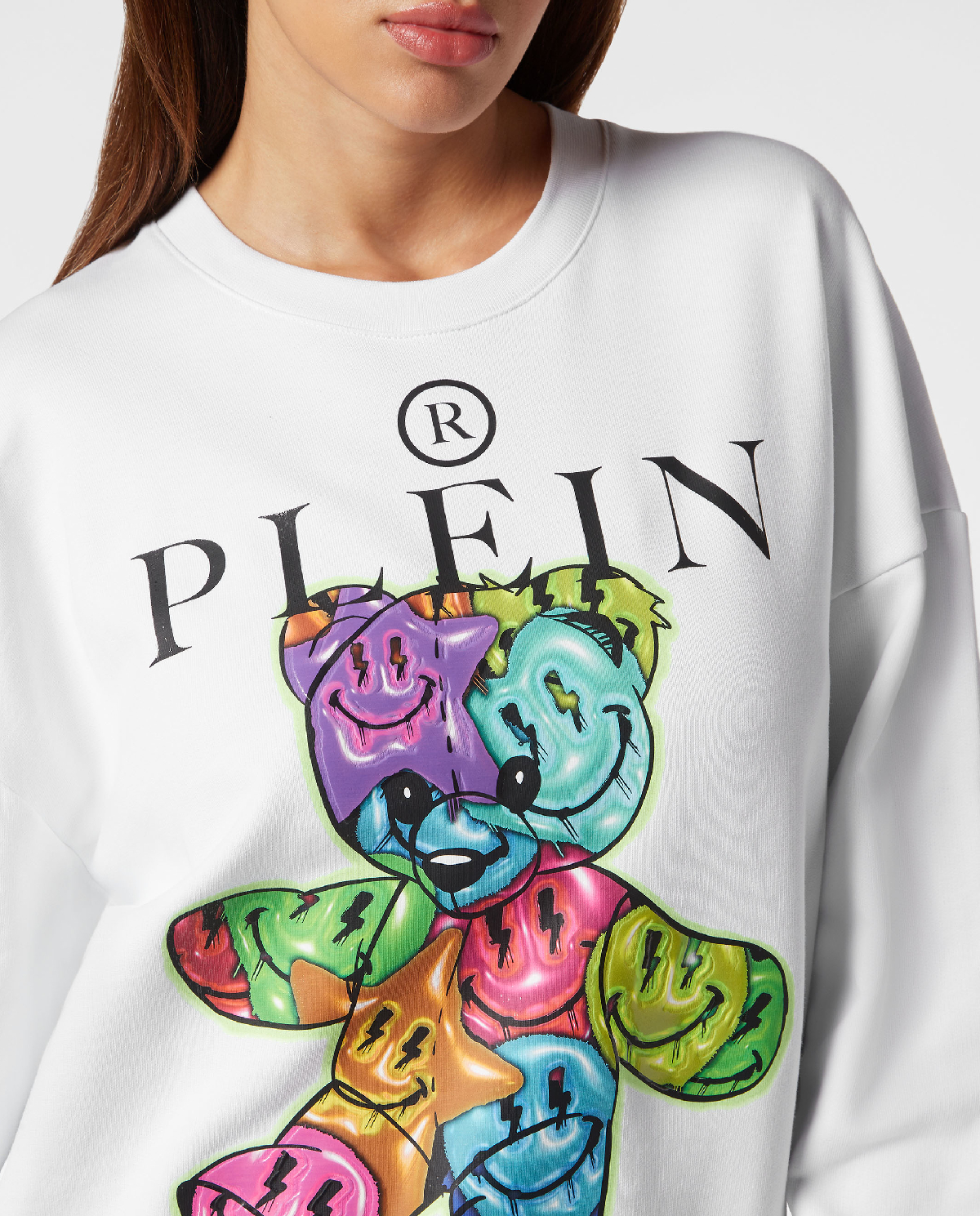 PHILIPP PLEIN Белая толстовка с красочной графикой Smile 