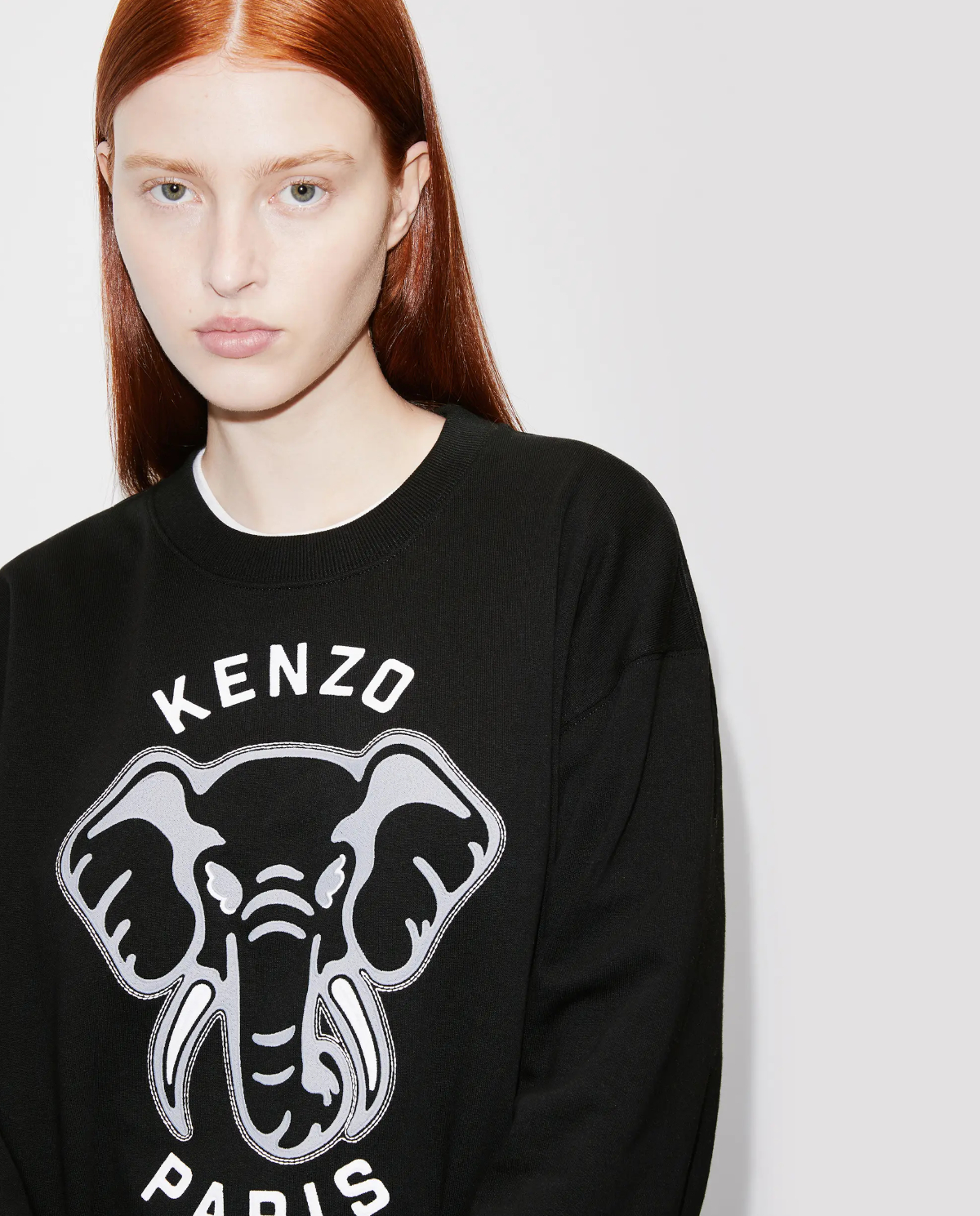 KENZO Чорний світшот з логотипом Varsity Junge