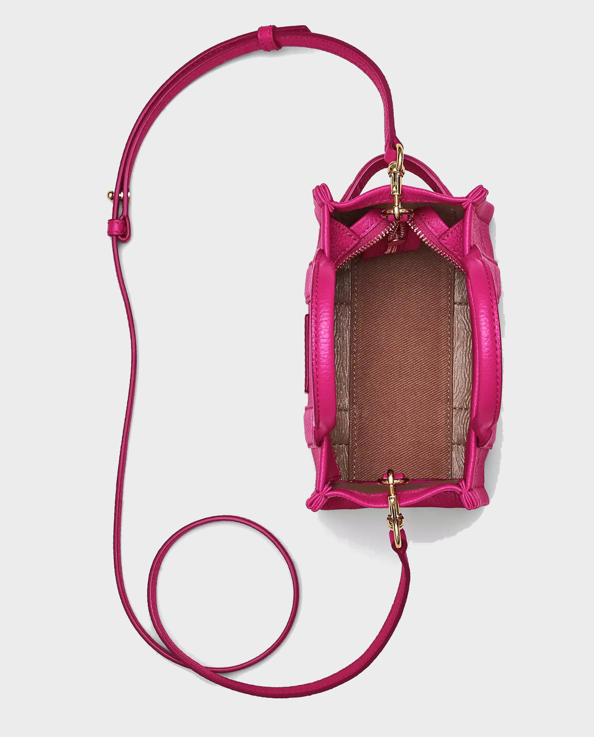 MARC JACOBS Рожева сумочка The Leather Crossbody Tote